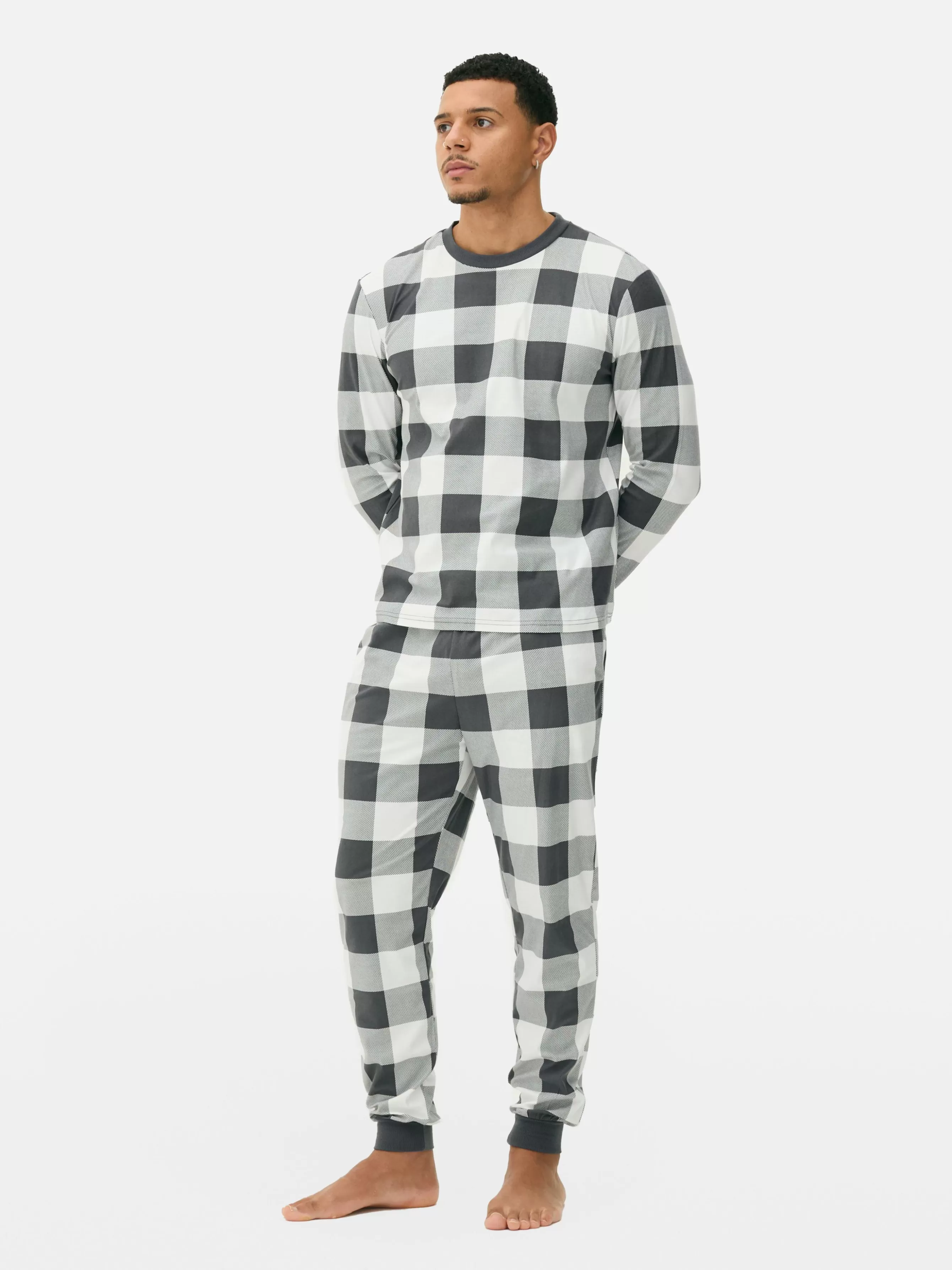 Sale Primark Pyjama Long Ultra-doux Gris