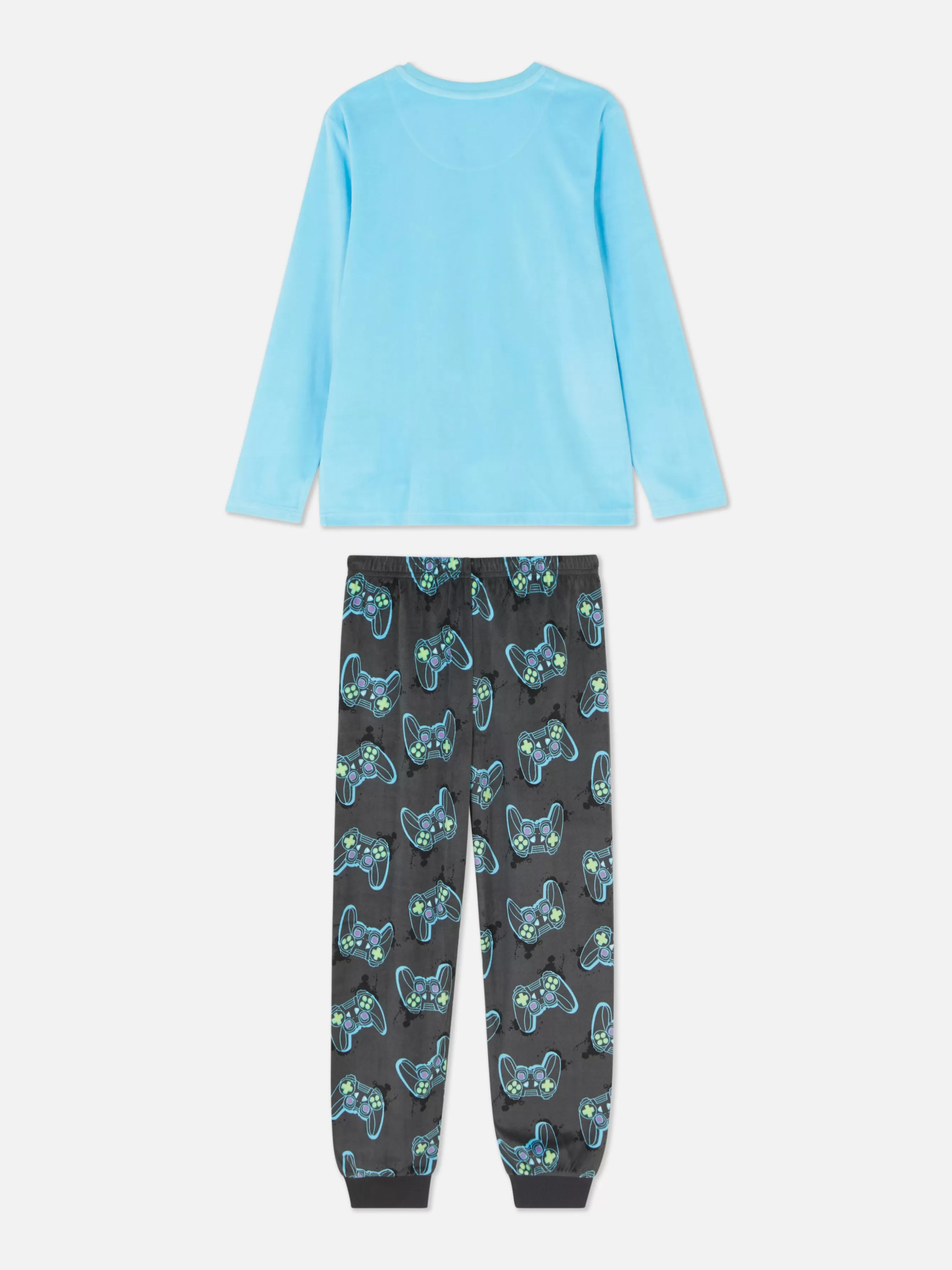 Flash Sale Primark Pyjama T-shirt Et Bas à Motif Manette De Jeu Vidéo Bleu