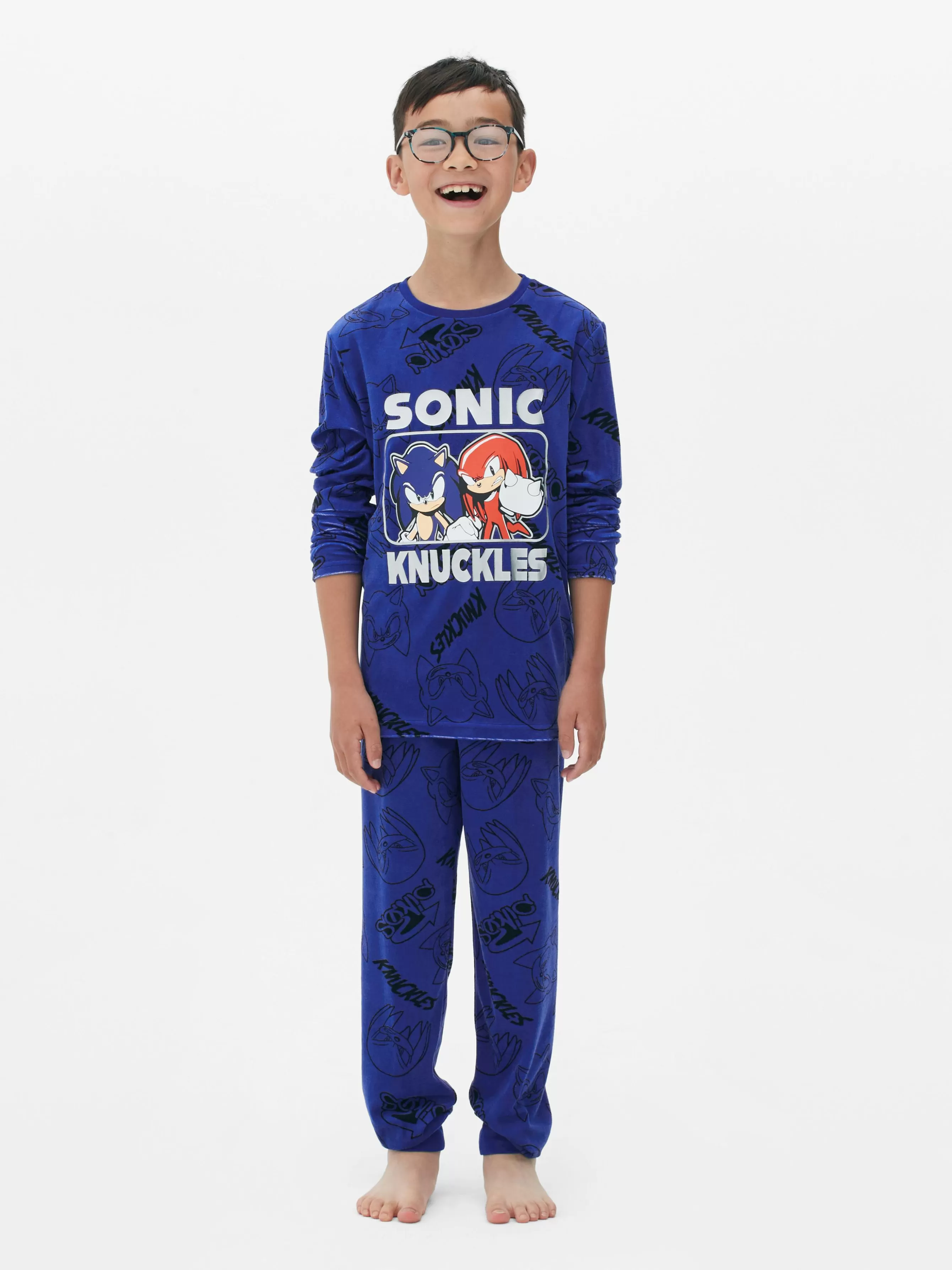 Clearance Primark Pyjama T-shirt Et Bas Sonic Le Hérisson Bleu