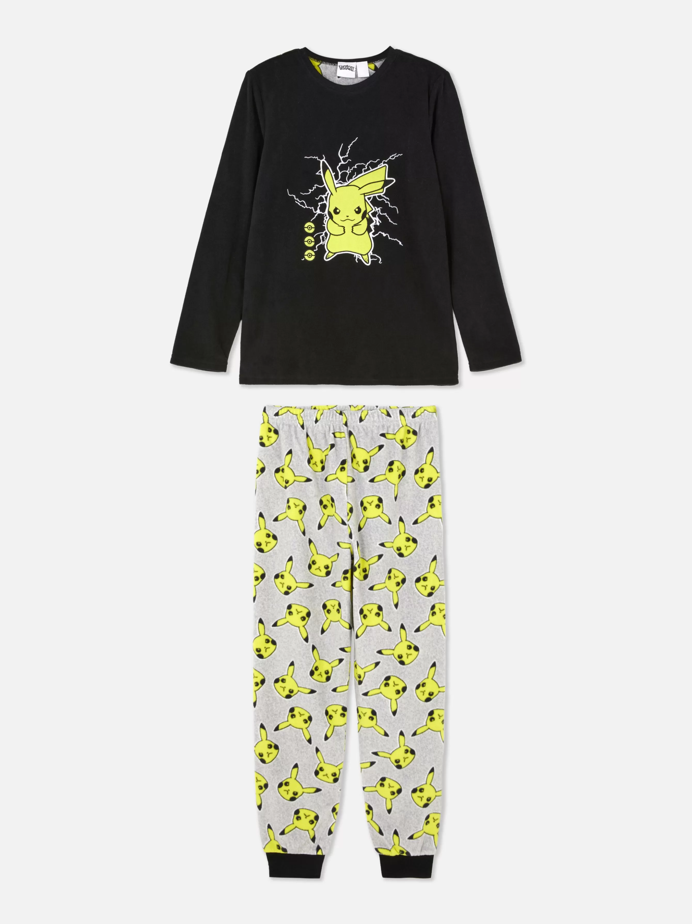 Flash Sale Primark Pyjama T-shirt Et Pantalon Pokémon Pikachu Noir