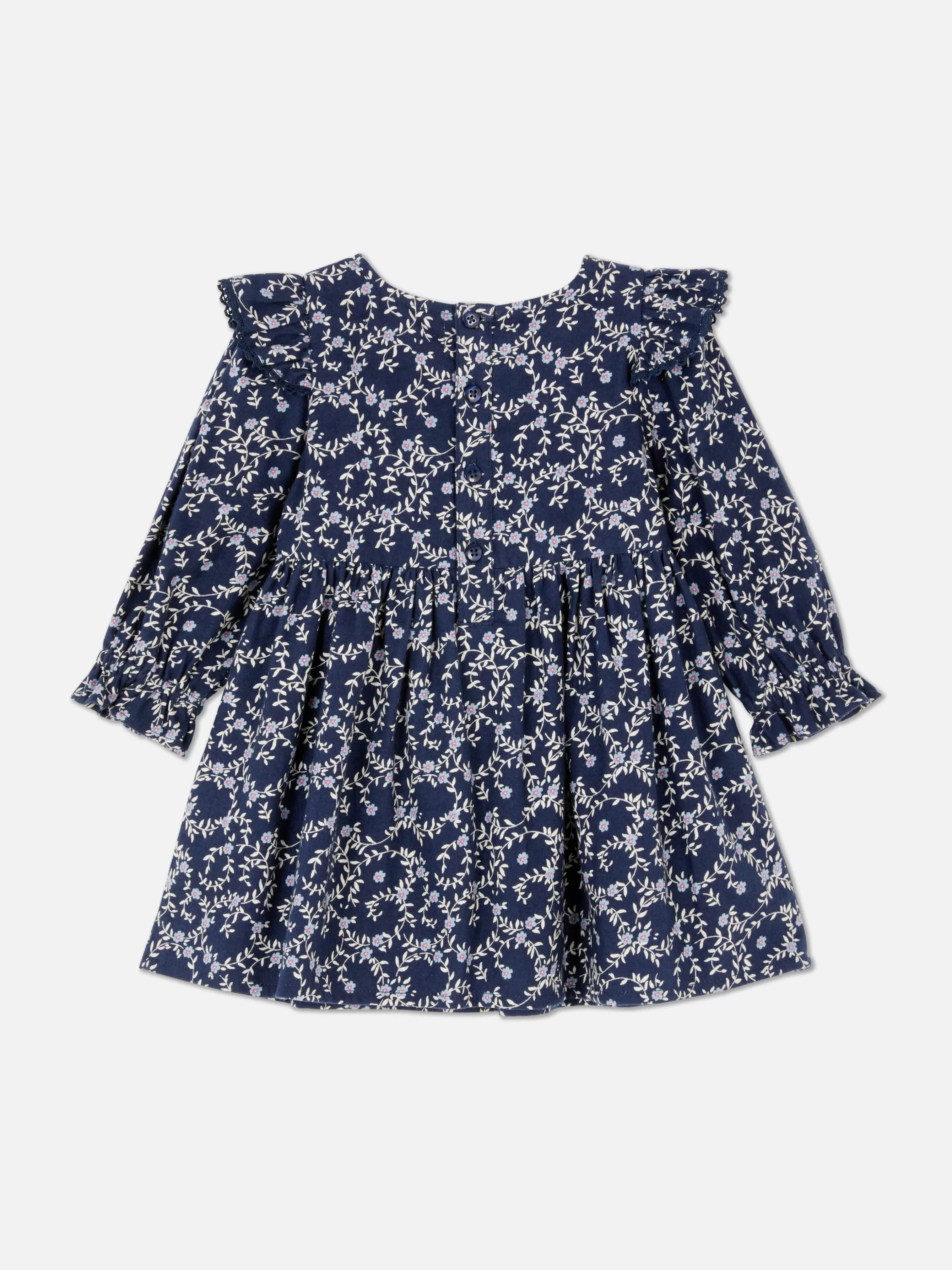 Sale Primark Robe à Volants à Motif Floral Bleu marine