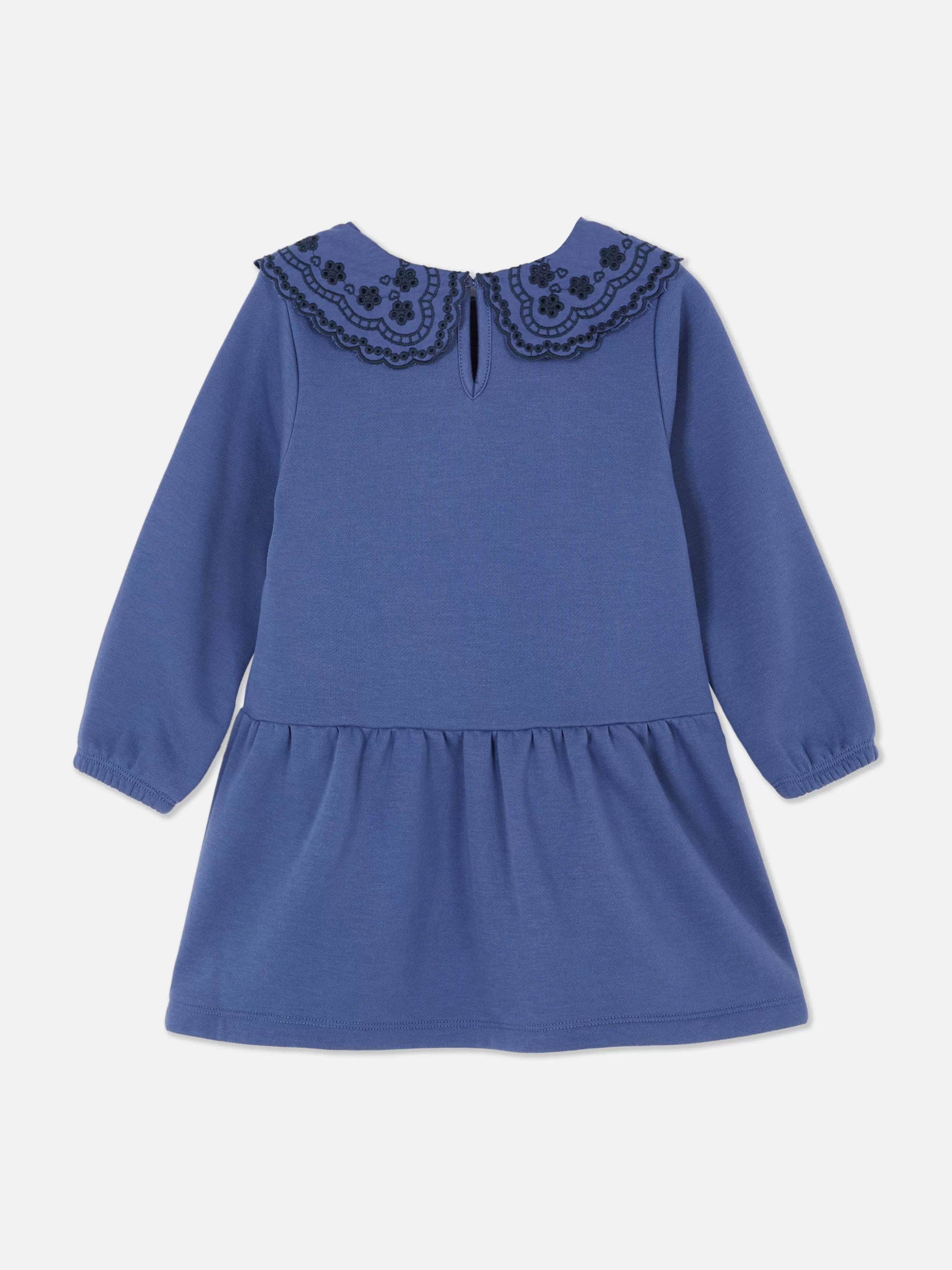 Fashion Primark Robe Sweat-shirt En Broderie Anglaise Bleu