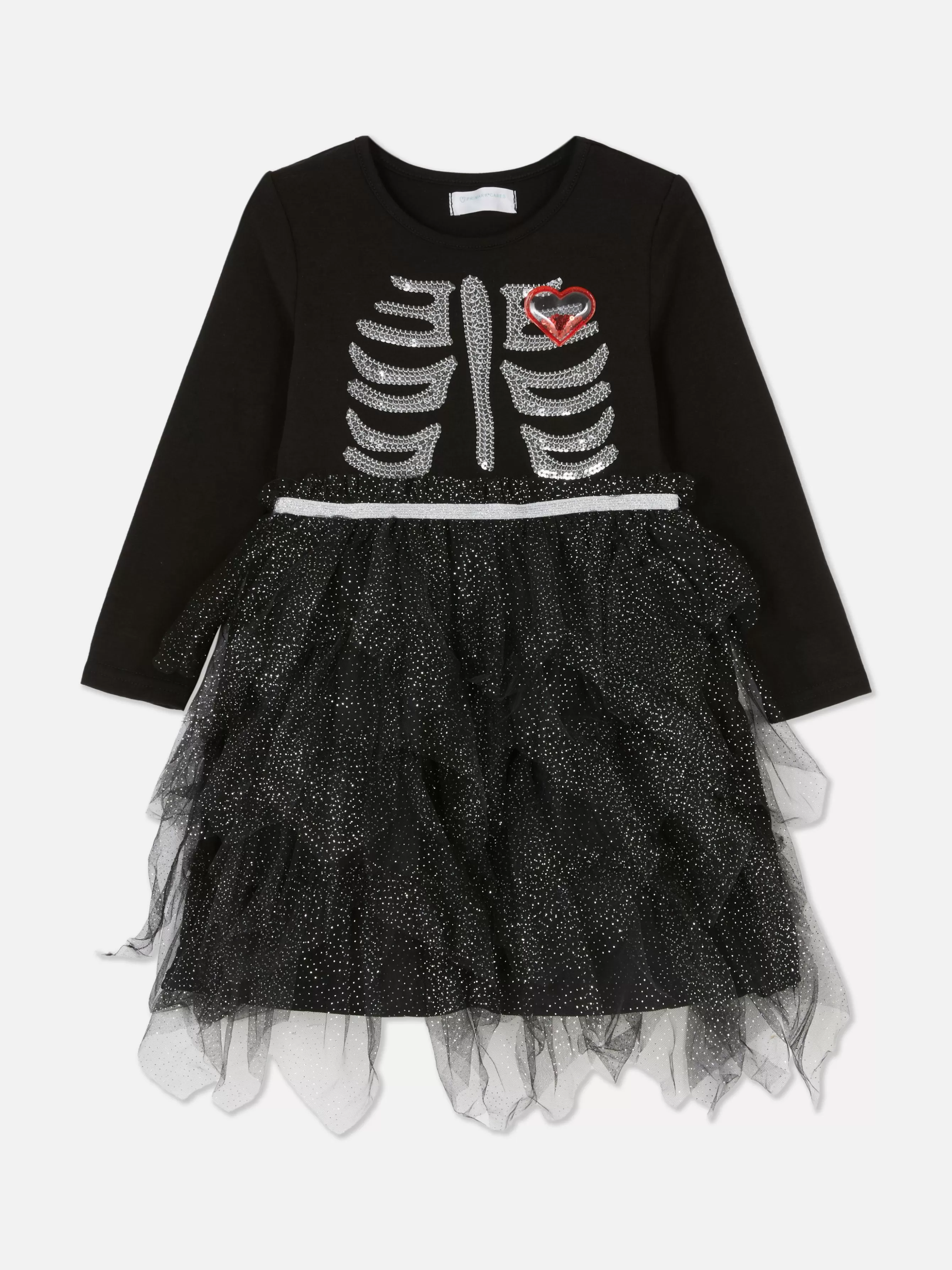 Hot Primark Robe Tutu Squelette Halloween Noir