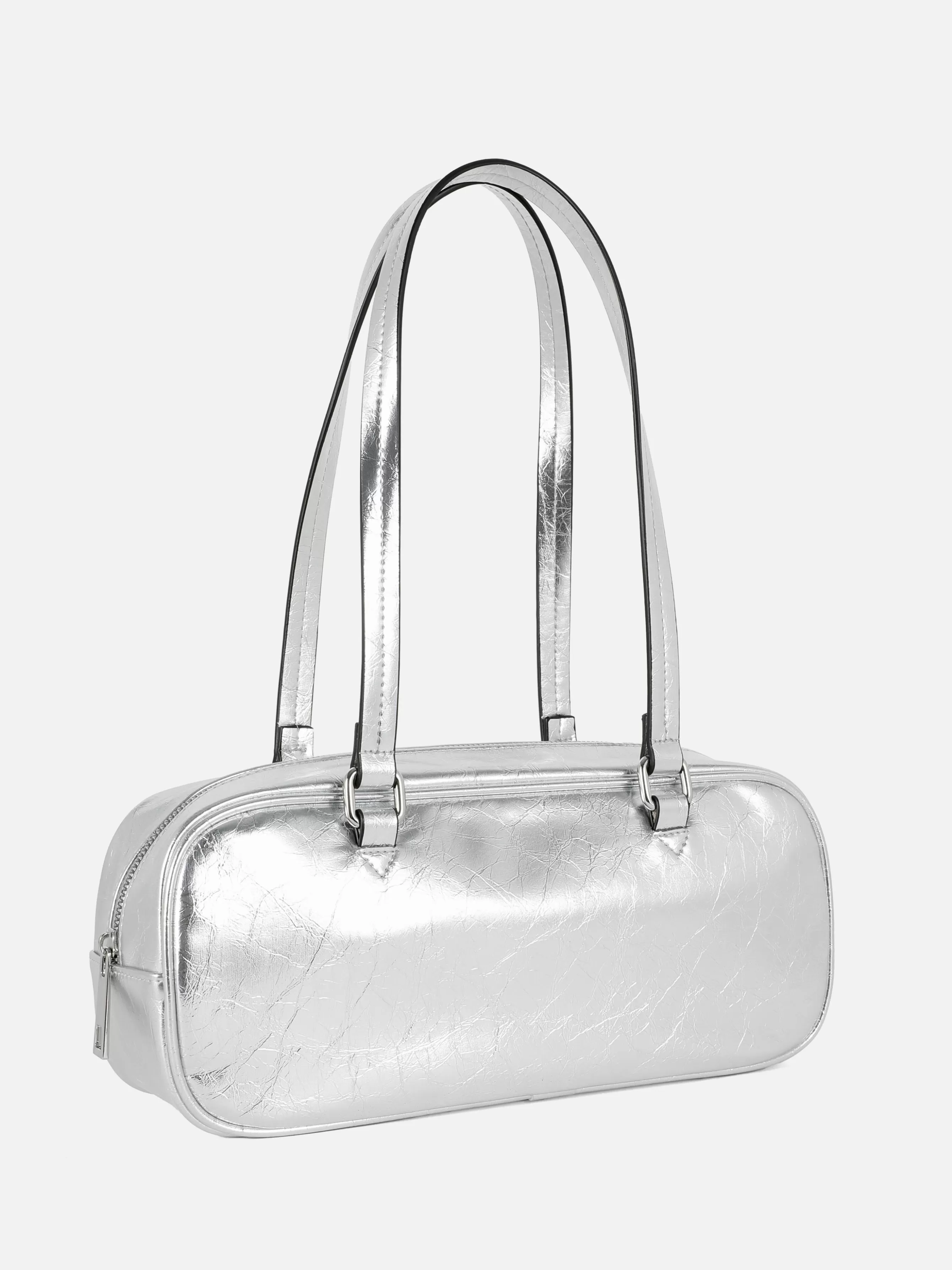 Sale Primark Sac à Bandoulière En Tissu Froncé Texturé Argent