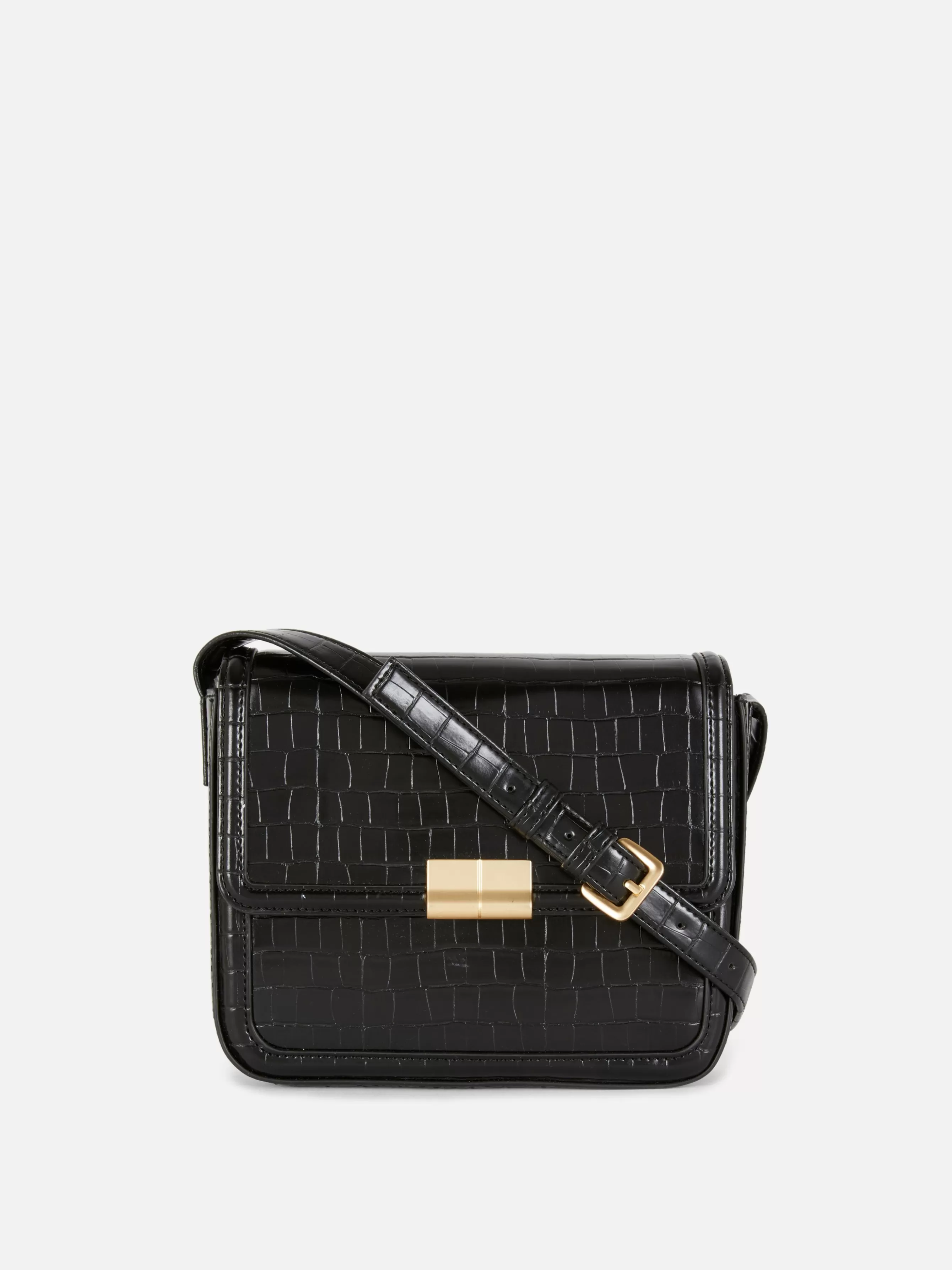 Clearance Primark Sac à Bandoulière Imitation Croco Noir