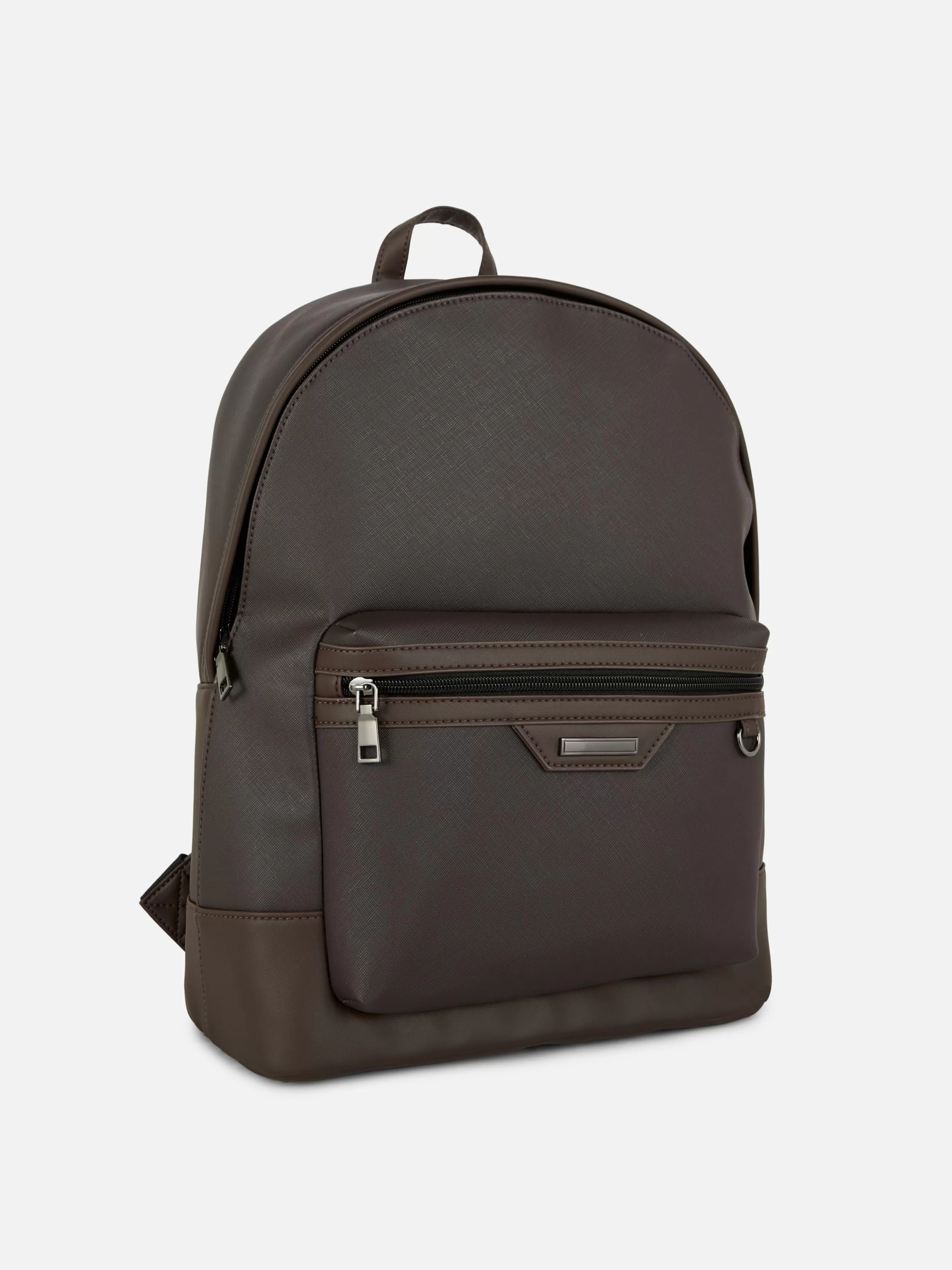 Cheap Primark Sac à Dos Avec Poche Zippée Kem Marron