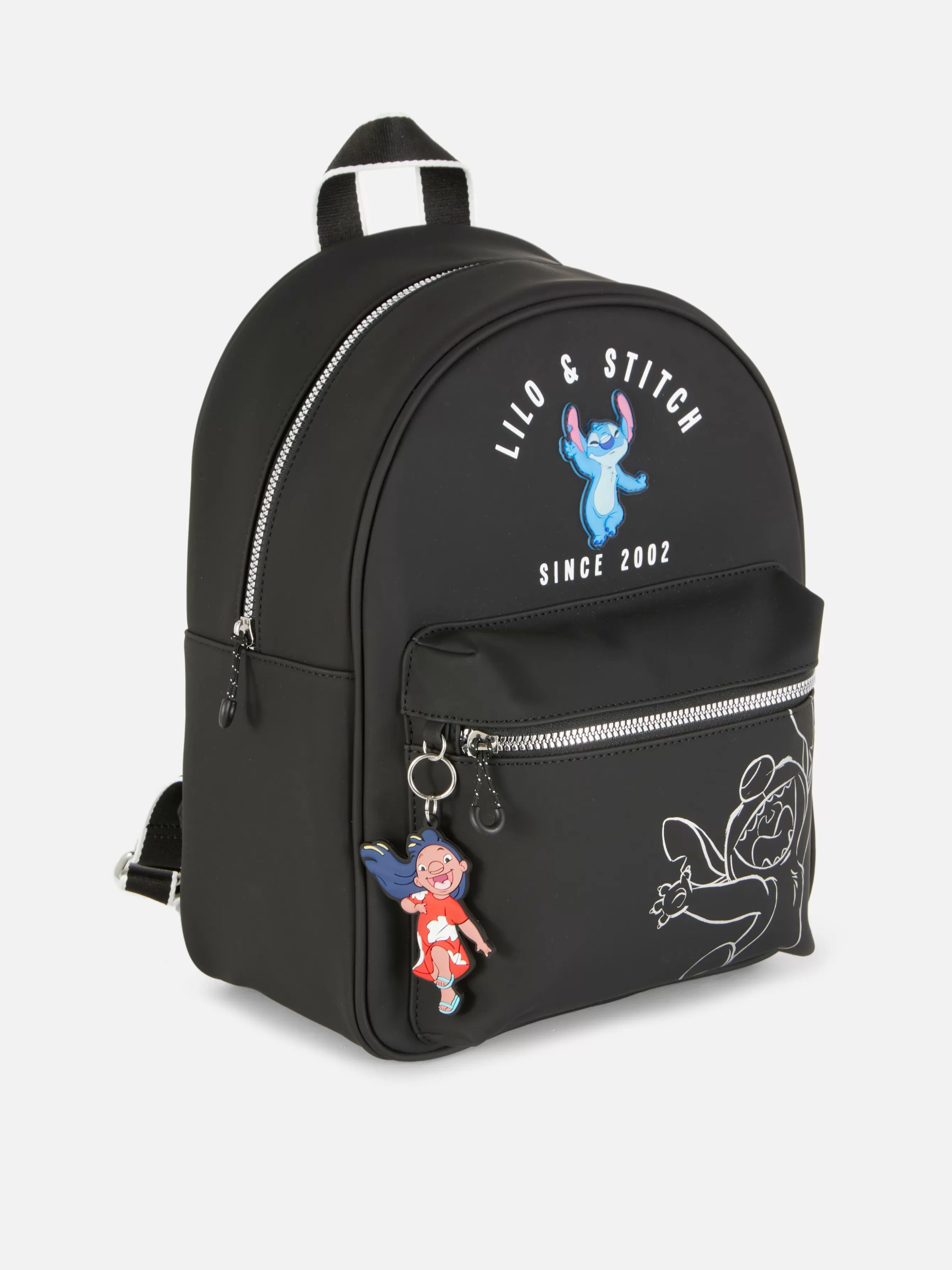 Clearance Primark Sac à Dos Disney Avec Poche Avant Lilo & Stitch Noir