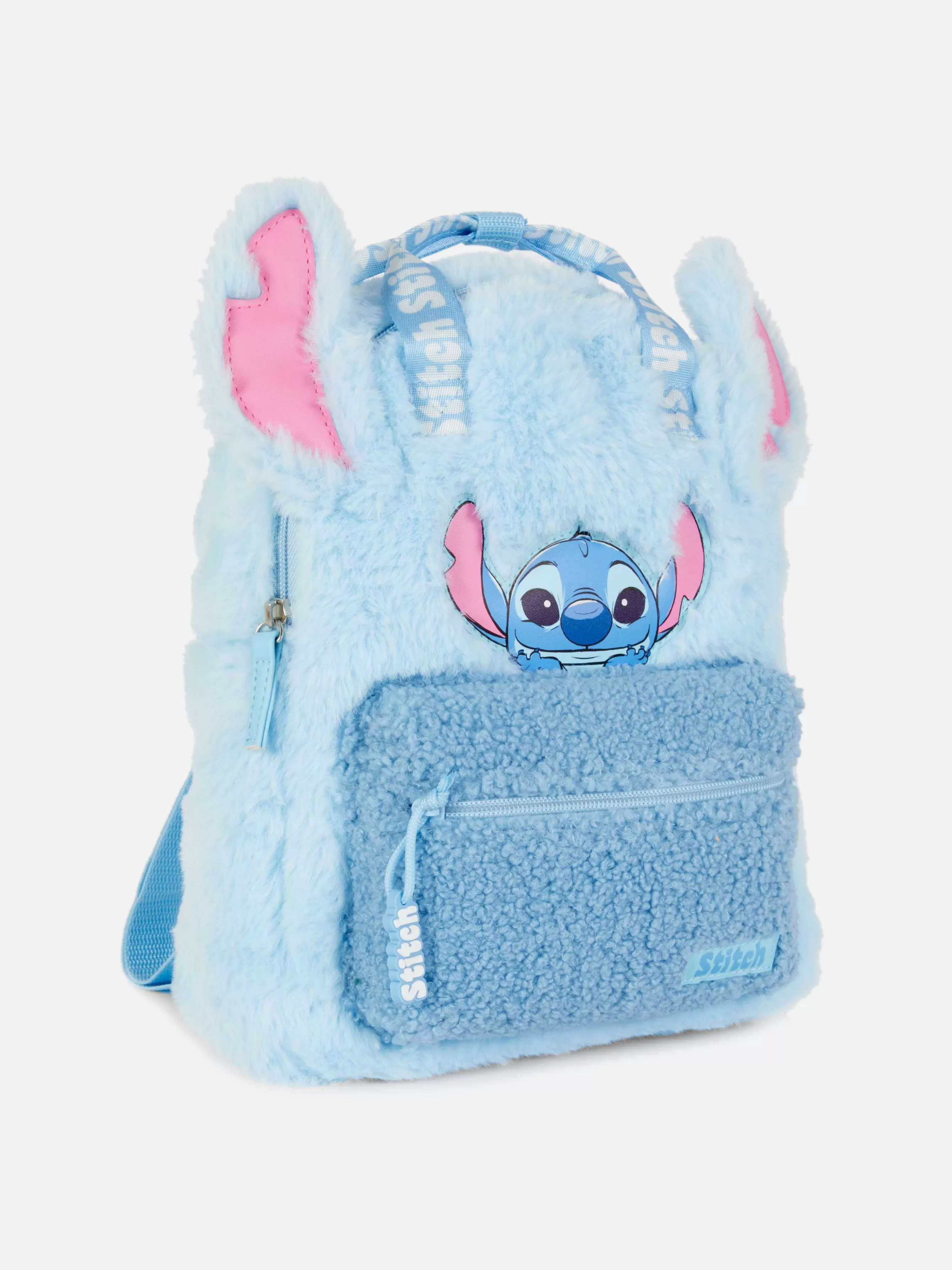 Clearance Primark Sac à Dos En Fausse Fourrure Disney Stitch Bleu