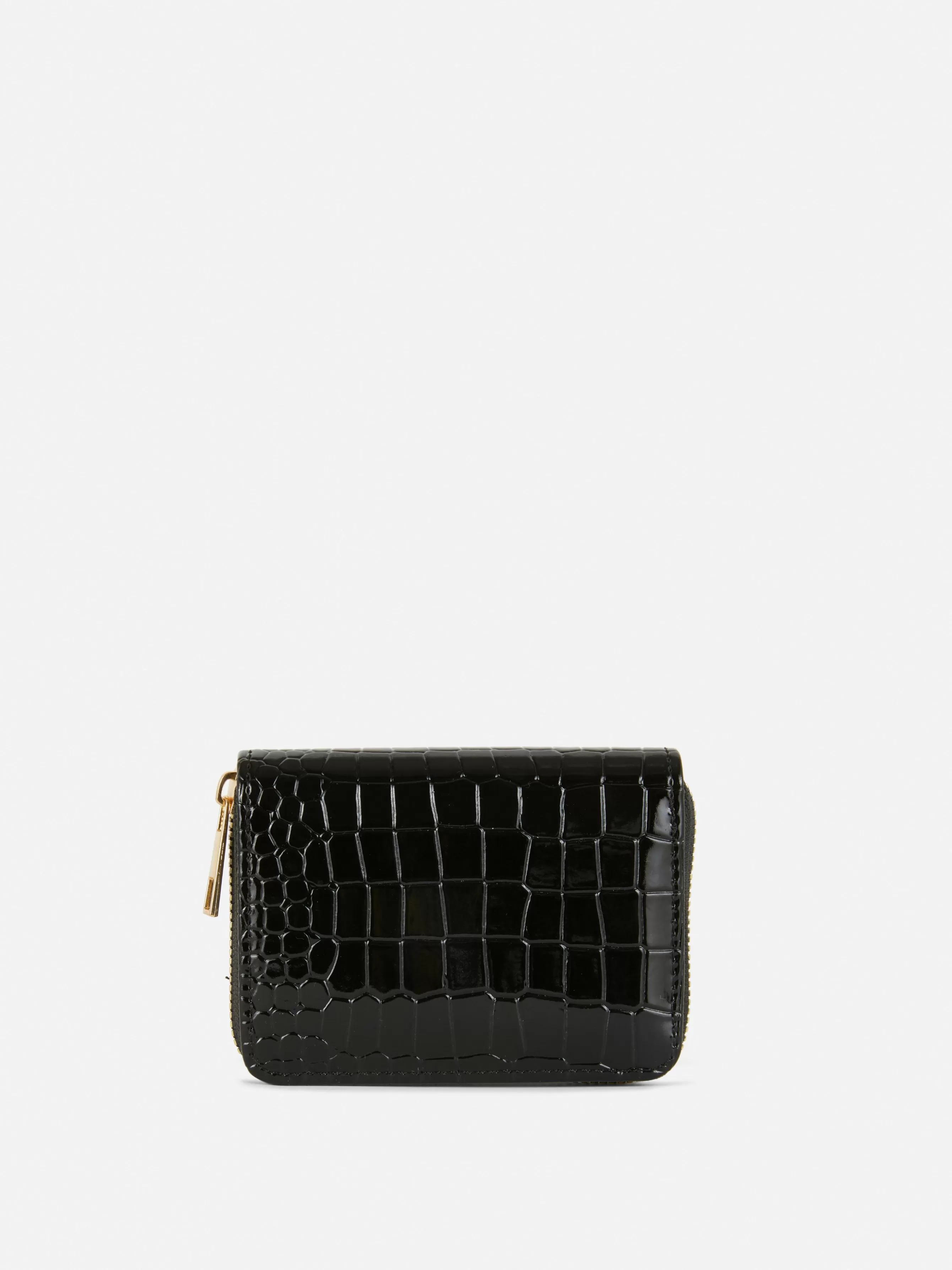 Outlet Primark Sac à Main Zippé Imitation Crocodile Noir