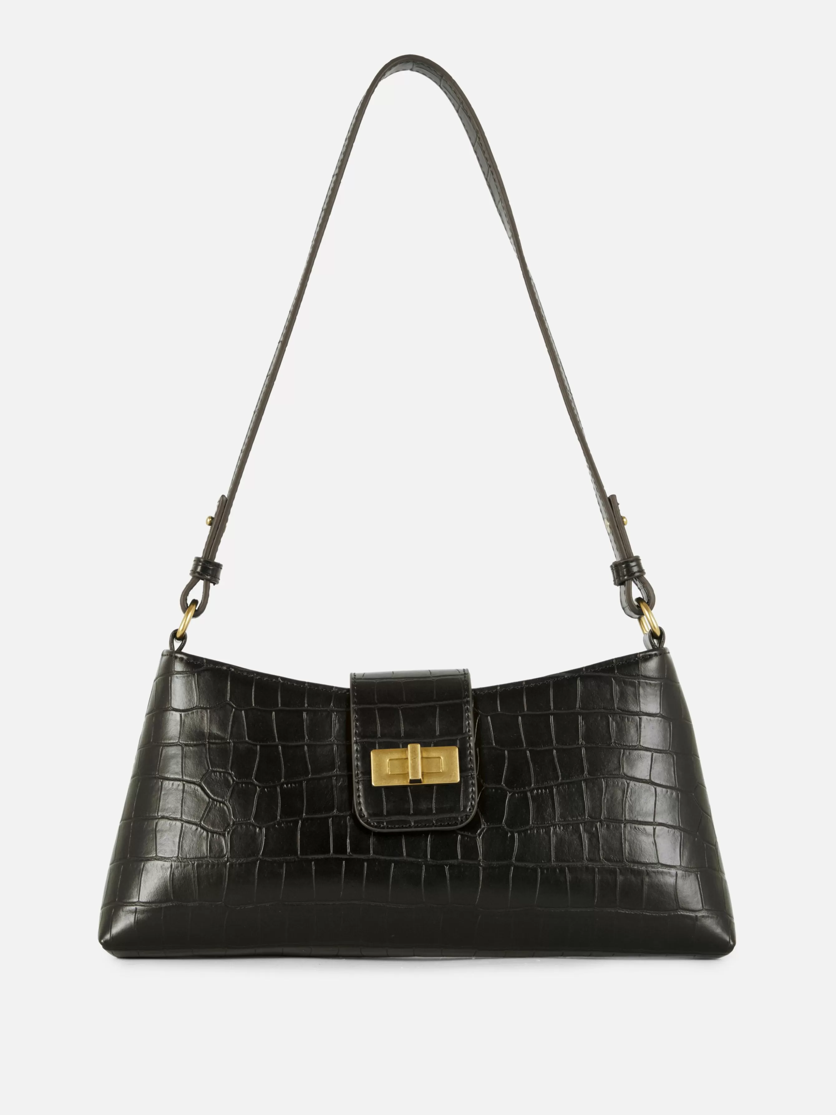 Cheap Primark Sac Bandoulière Imitation Croco Noir