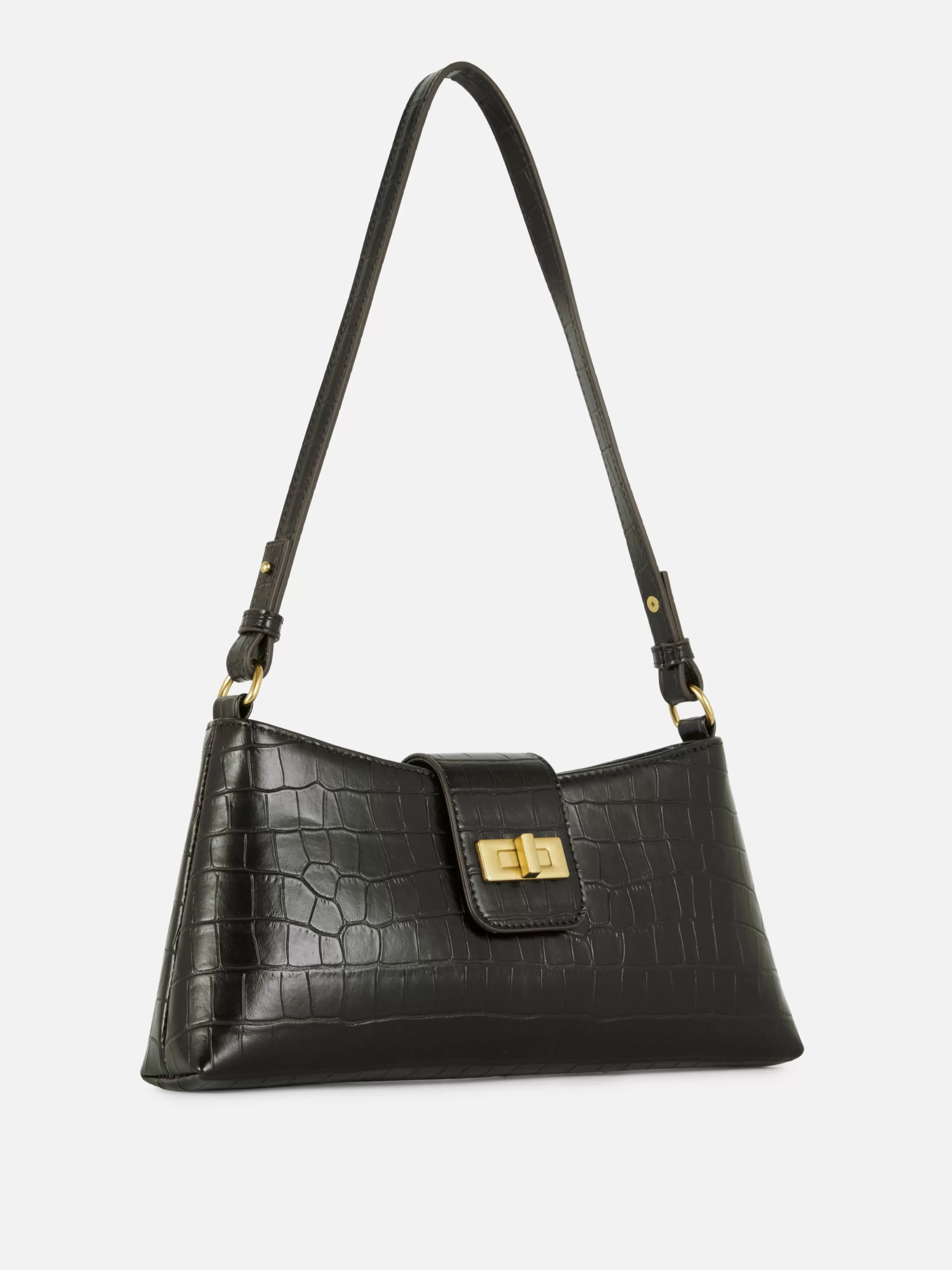 Cheap Primark Sac Bandoulière Imitation Croco Noir