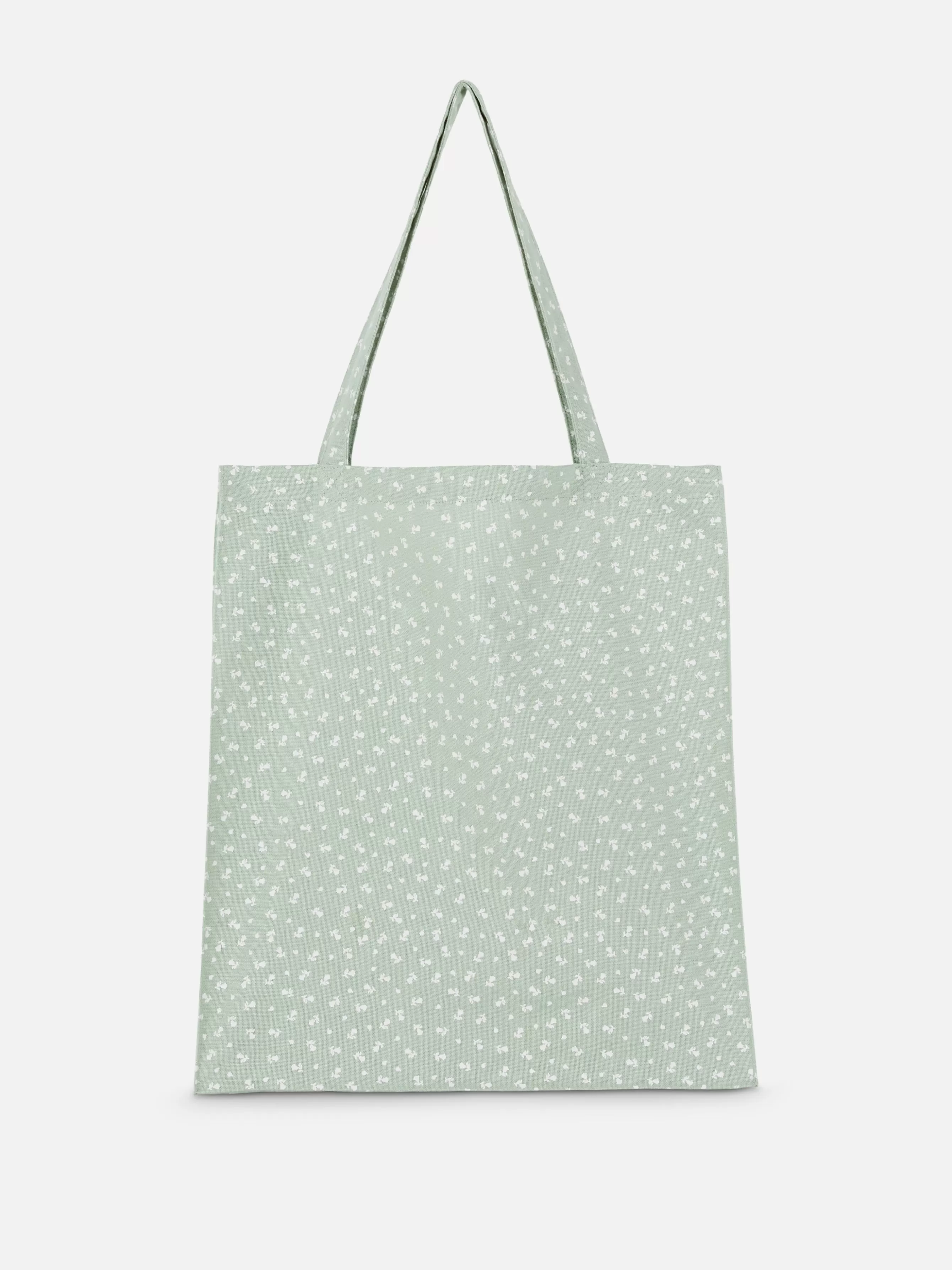 Store Primark Sac Cabas En Toile De Coton à Motif Floral Vert clair