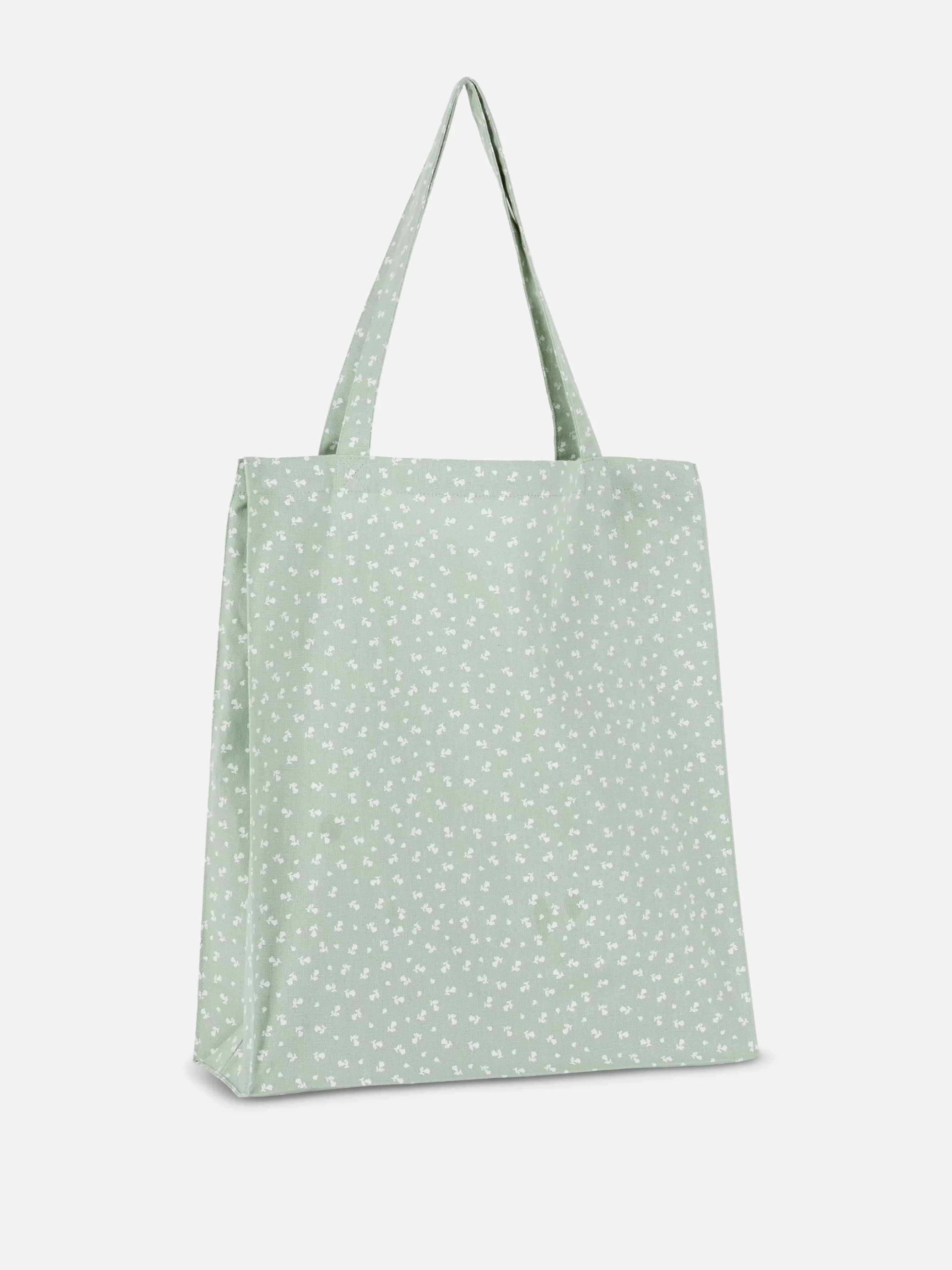 Store Primark Sac Cabas En Toile De Coton à Motif Floral Vert clair