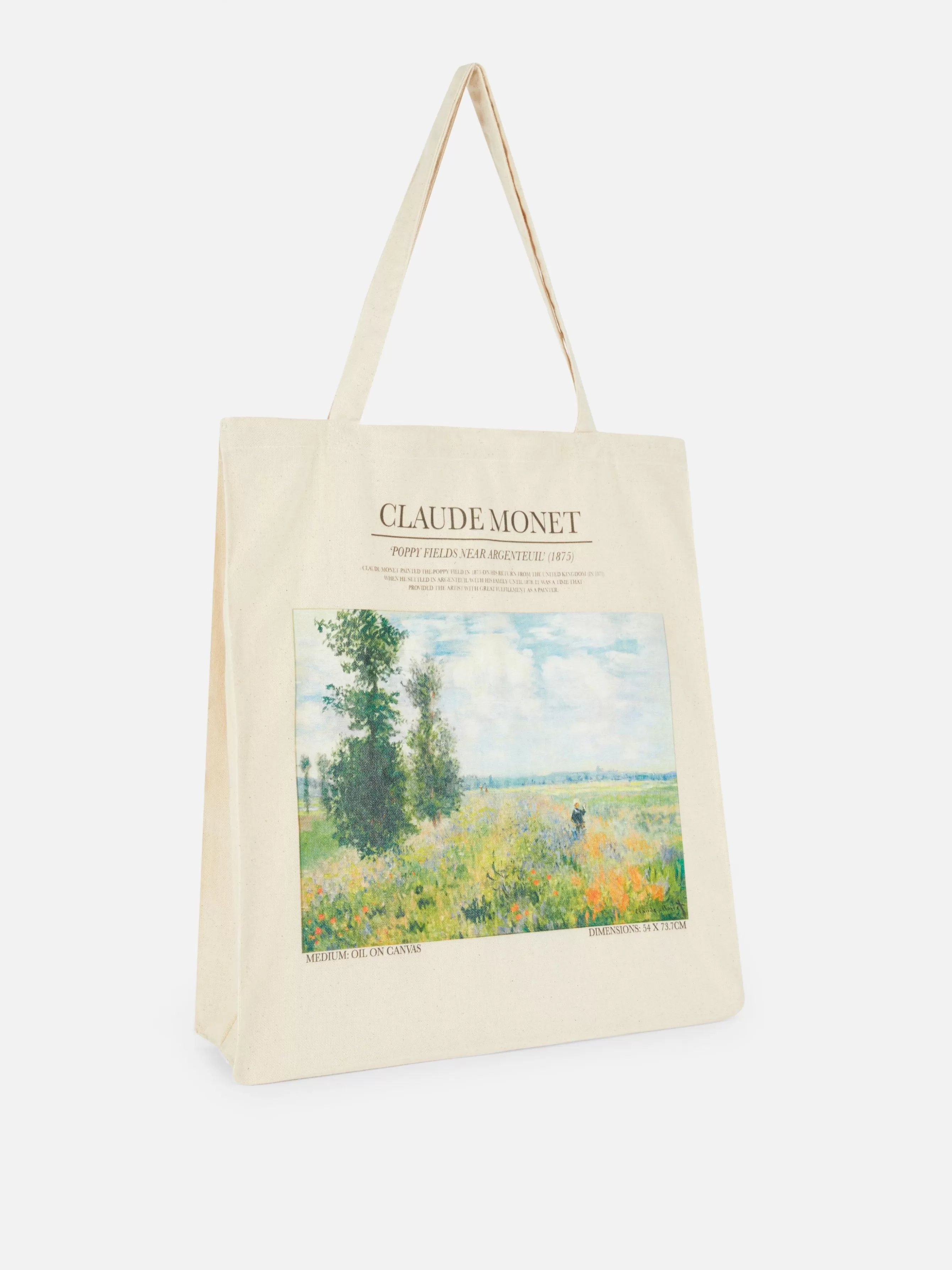 New Primark Sac En Toile Claude Monet Naturel