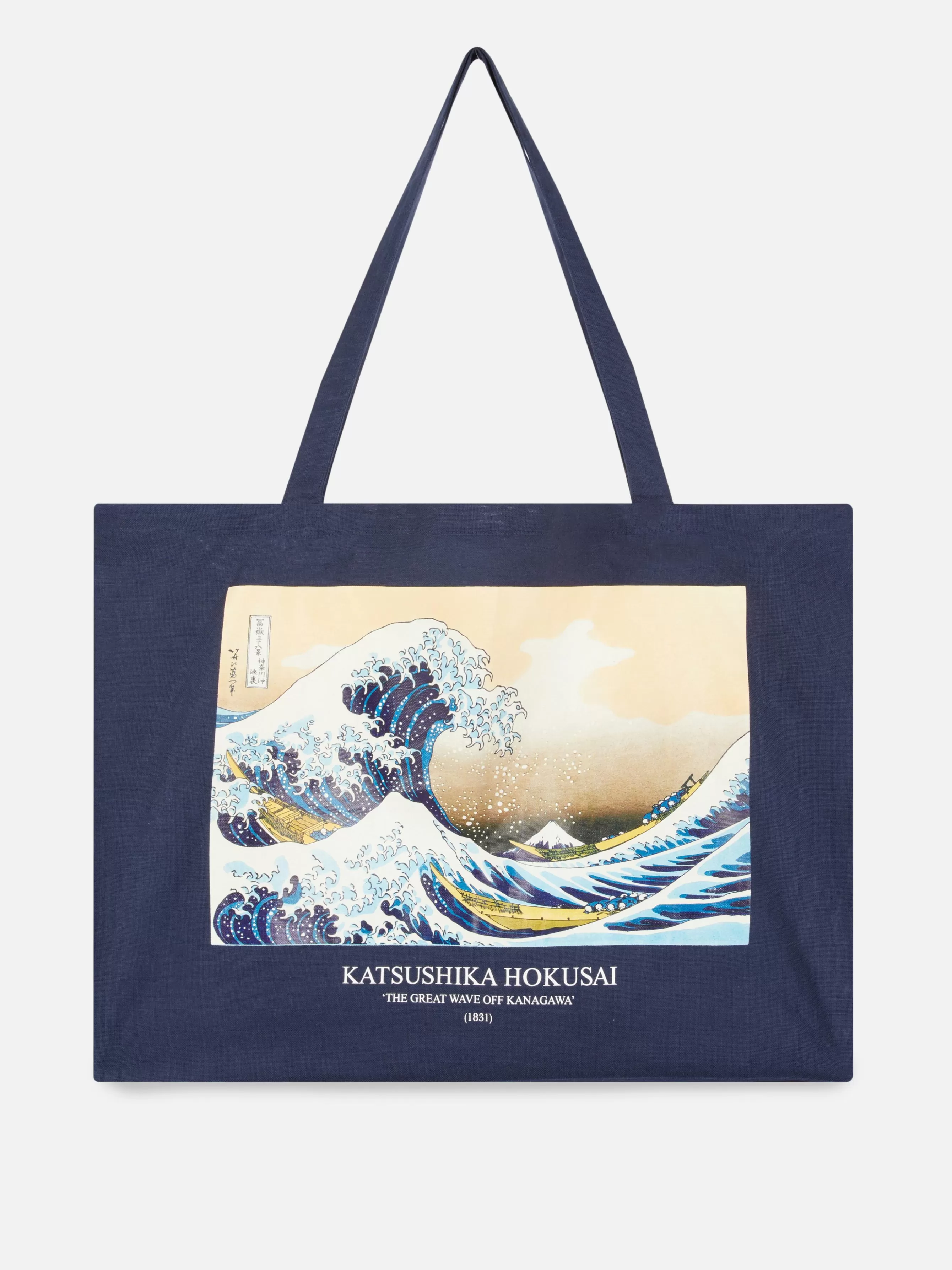 Cheap Primark Sac En Toile Hosukai La Grande Vague Bleu marine