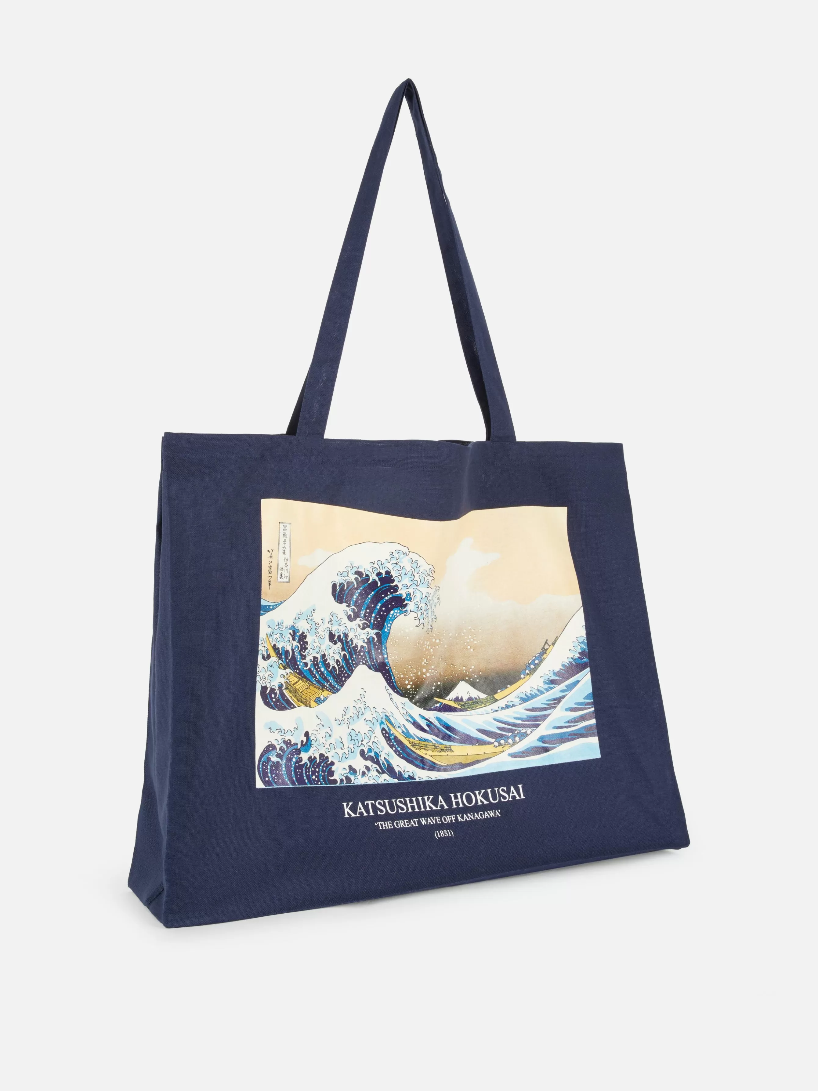 Cheap Primark Sac En Toile Hosukai La Grande Vague Bleu marine