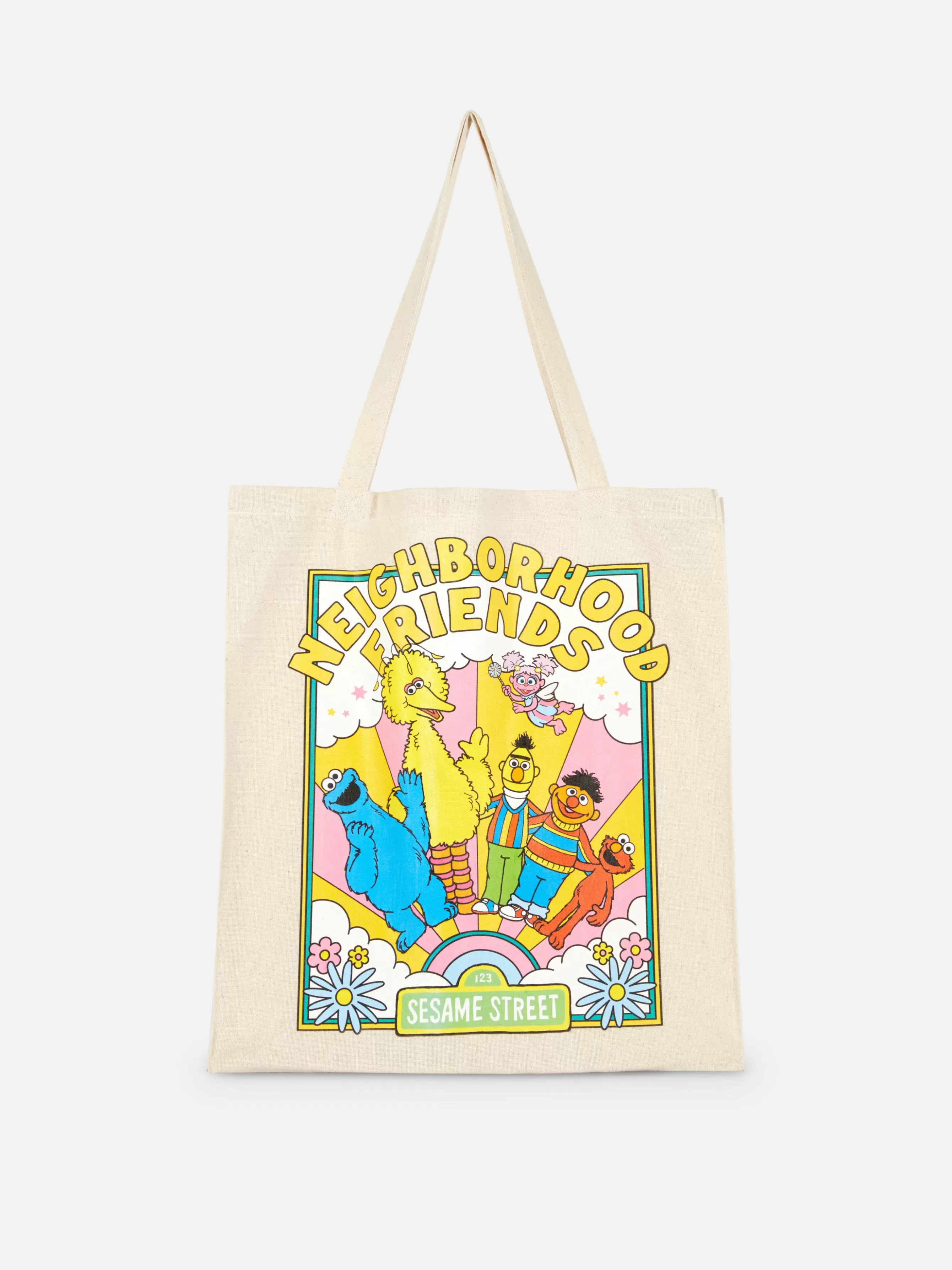 Cheap Primark Sac Fourre-tout En Toile Sesame Street Naturel