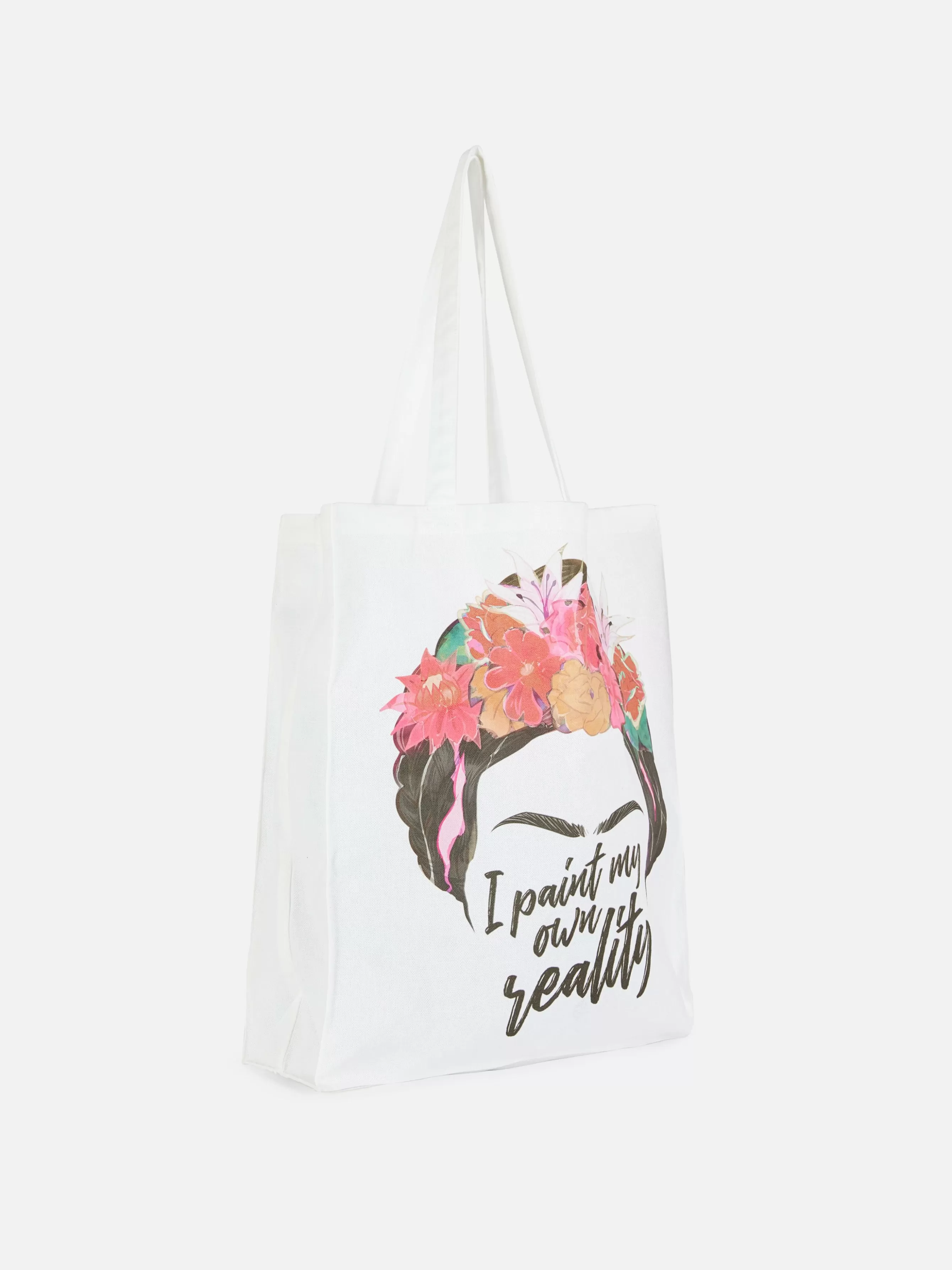 Outlet Primark Sac Fourre-tout Imprimé Frida Kahlo Blanc