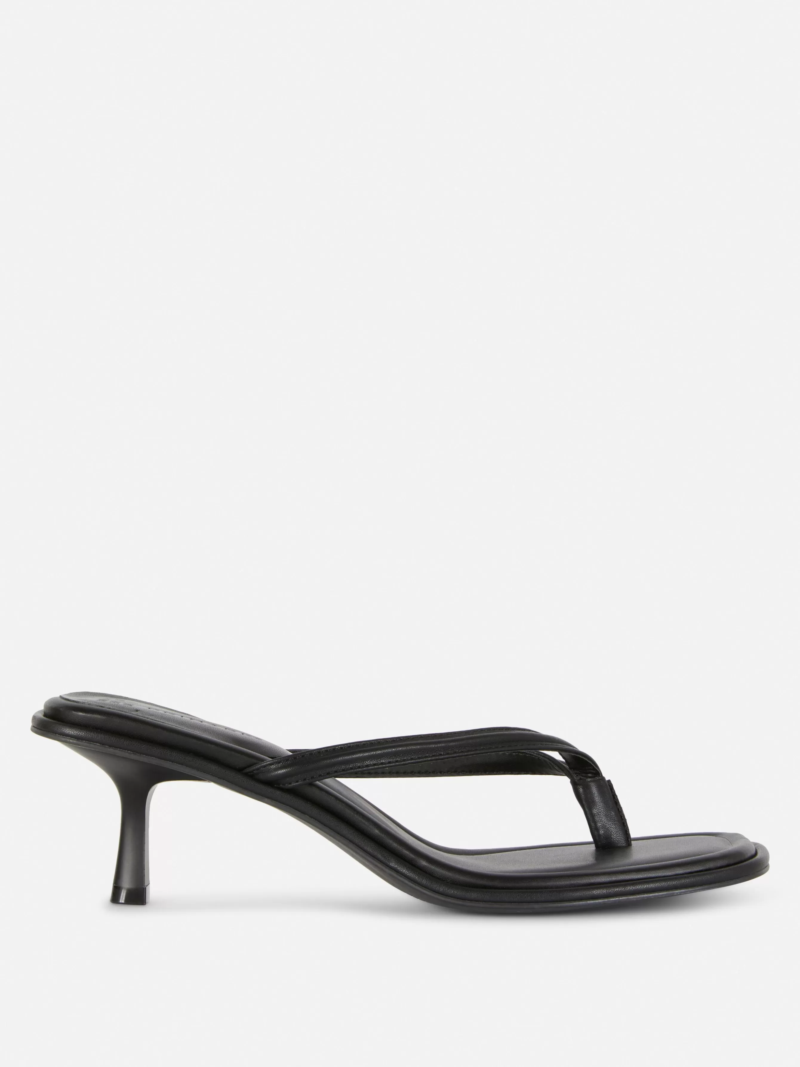 Flash Sale Primark Sandales à Talon Bas Avec Entre-doigt Noir