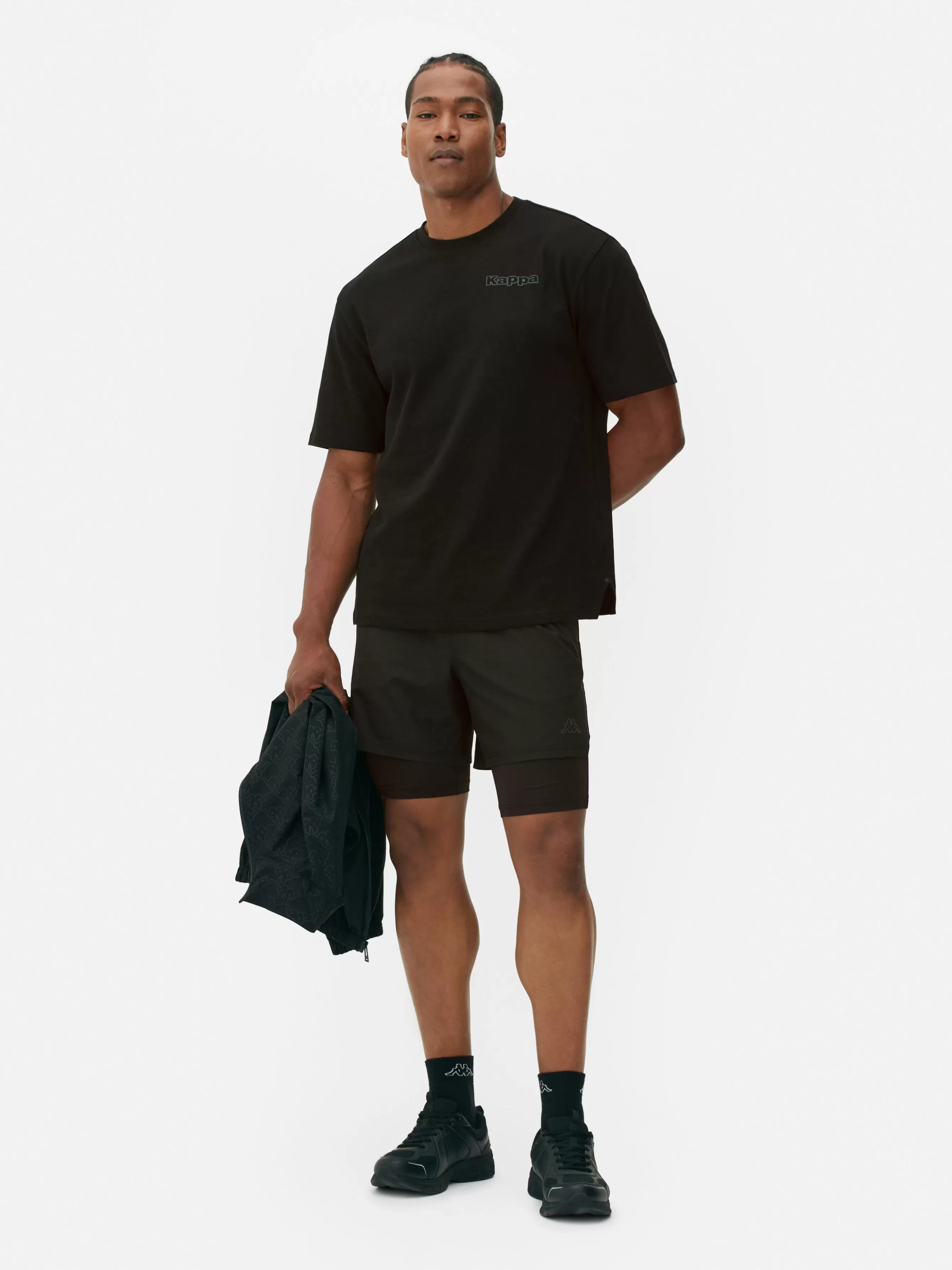 Hot Primark Short 2-en-1 Kappa X Noir