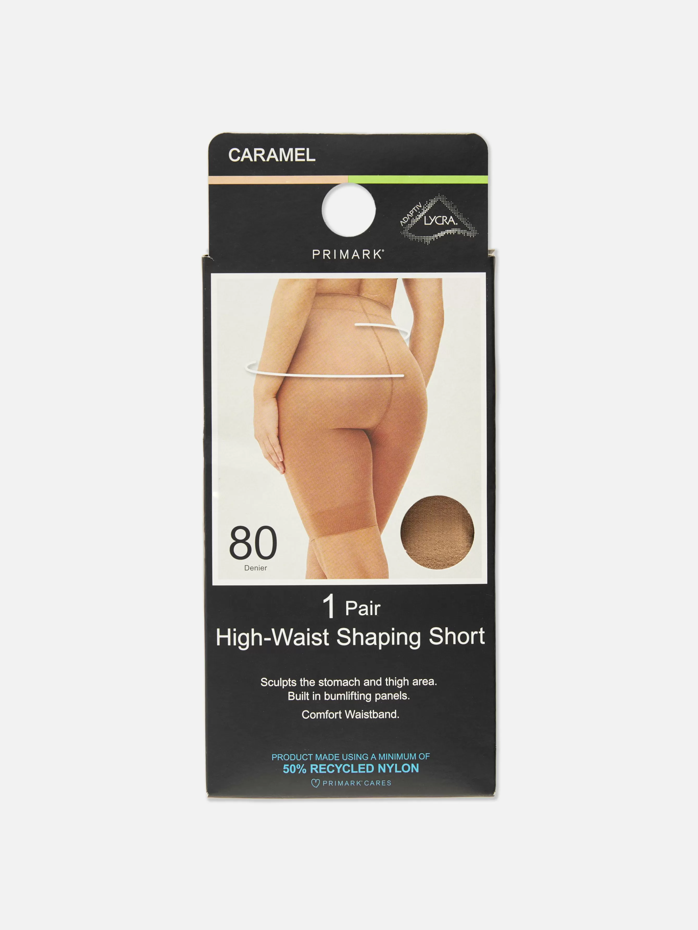 Discount Primark Short Amincissant à Taille Haute 80 Deniers Caramel