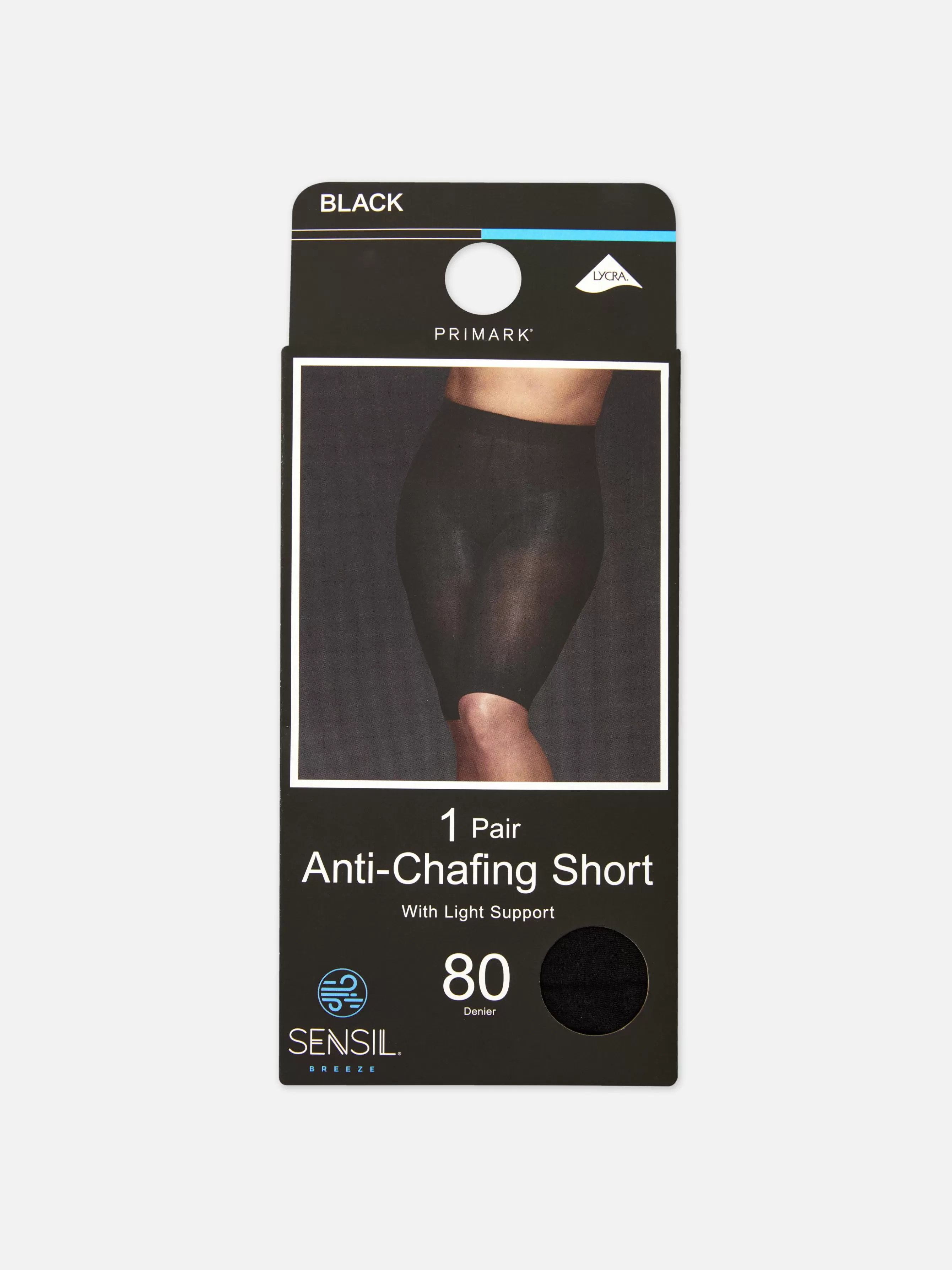 Discount Primark Short Anti Frottement Cuisse 80 Deniers Noir