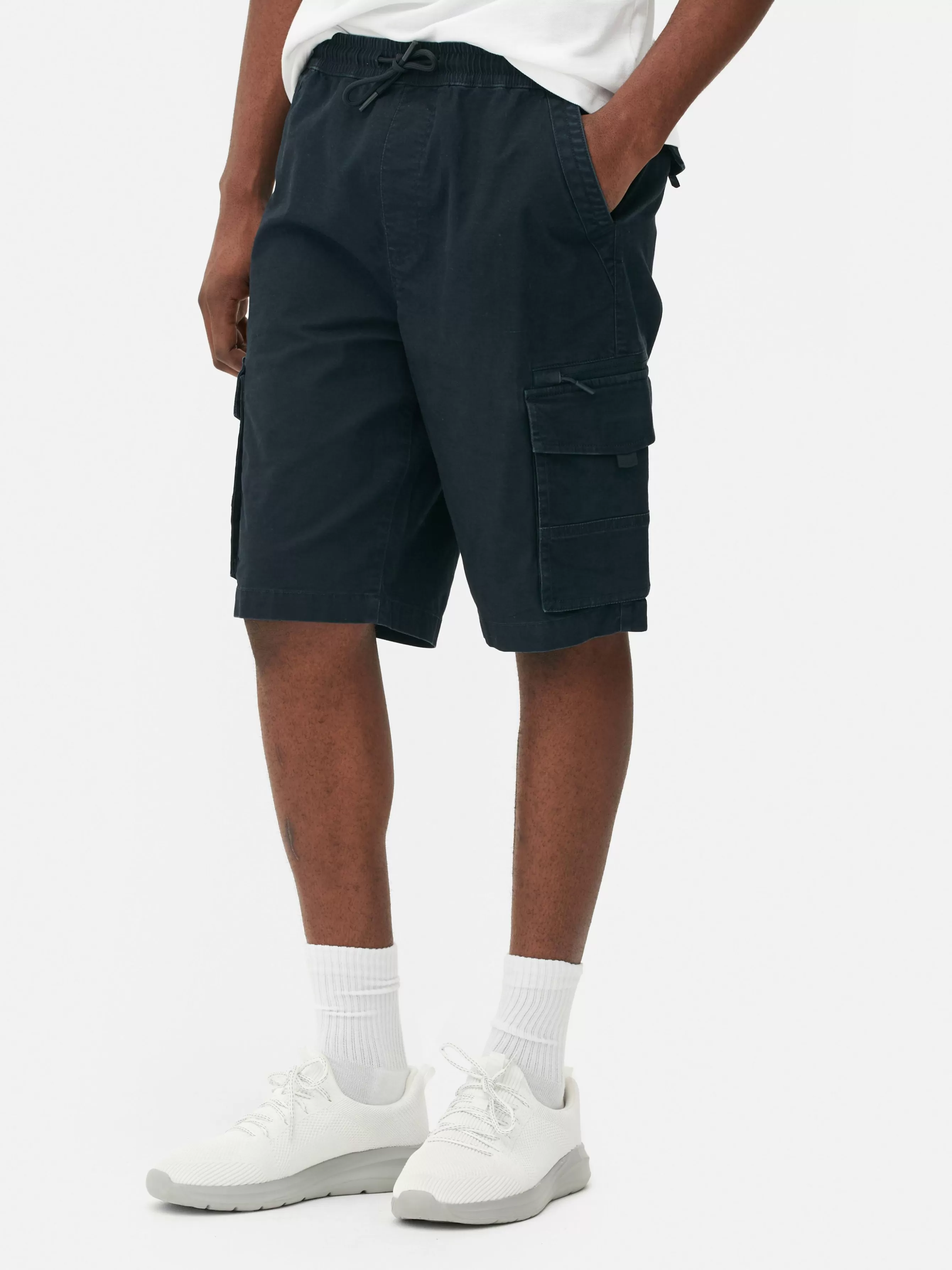 Online Primark Short Cargo Avec Cordon De Serrage Bleu marine
