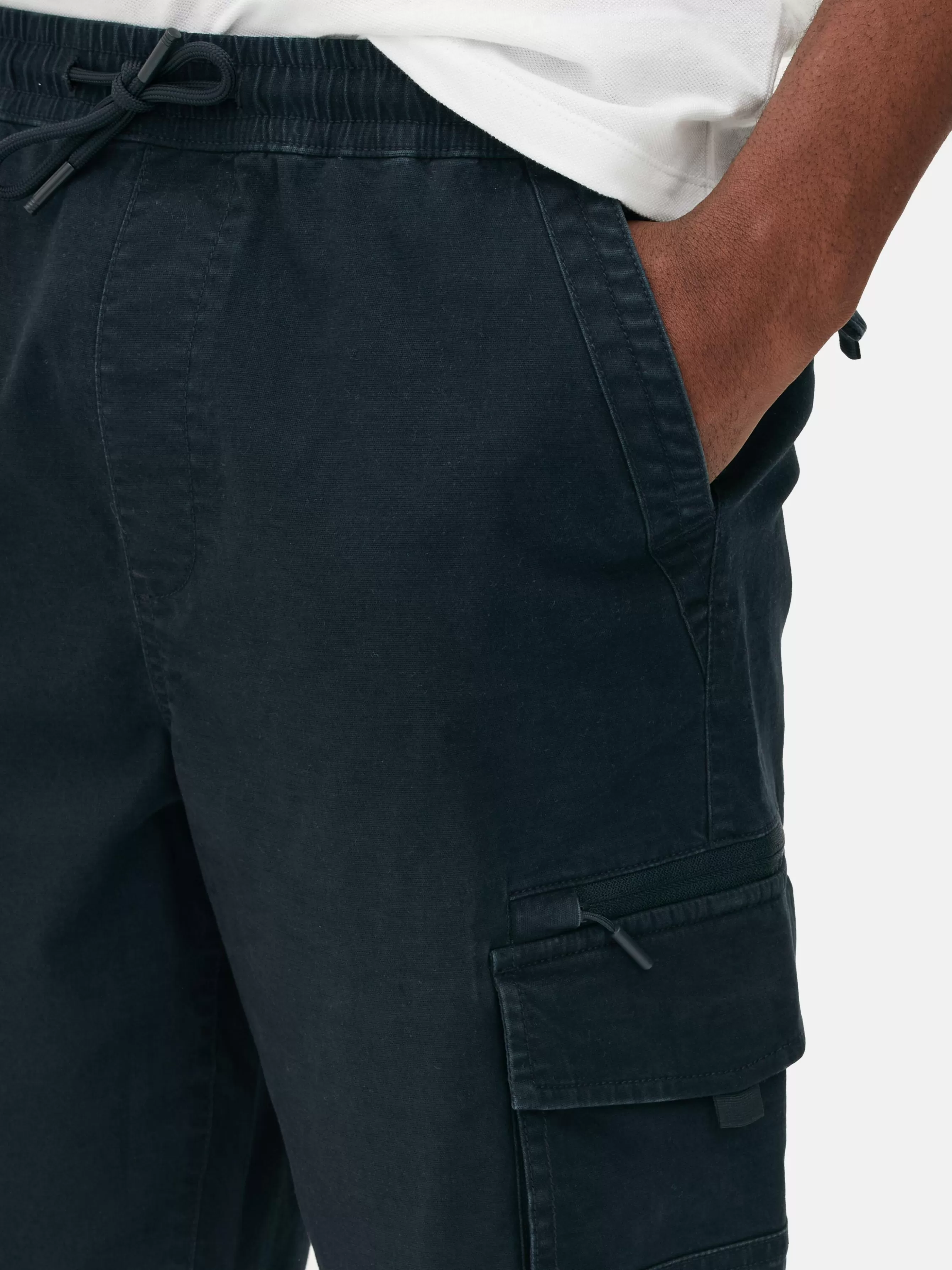 Online Primark Short Cargo Avec Cordon De Serrage Bleu marine