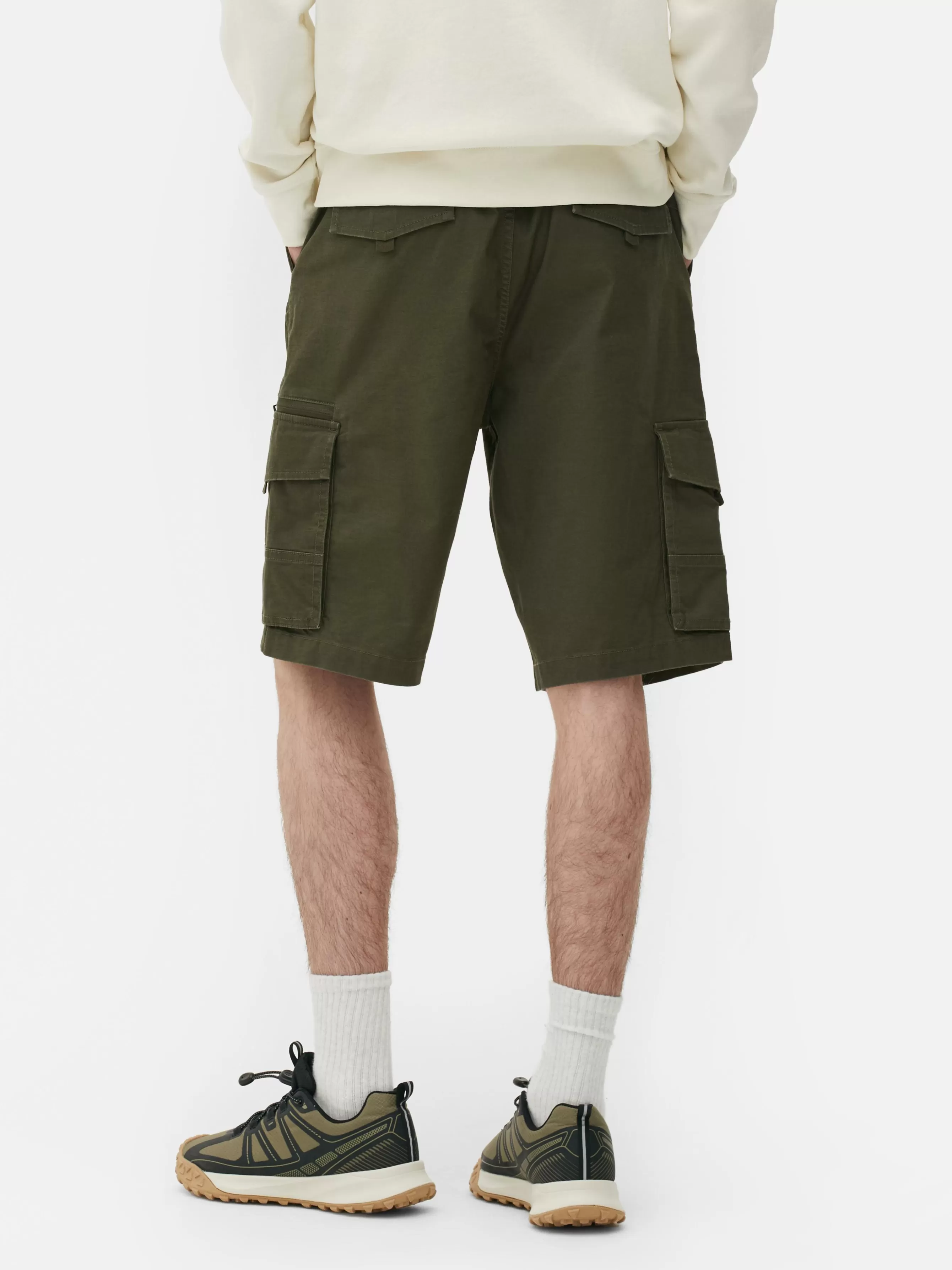 Cheap Primark Short Cargo Avec Cordon De Serrage Kaki