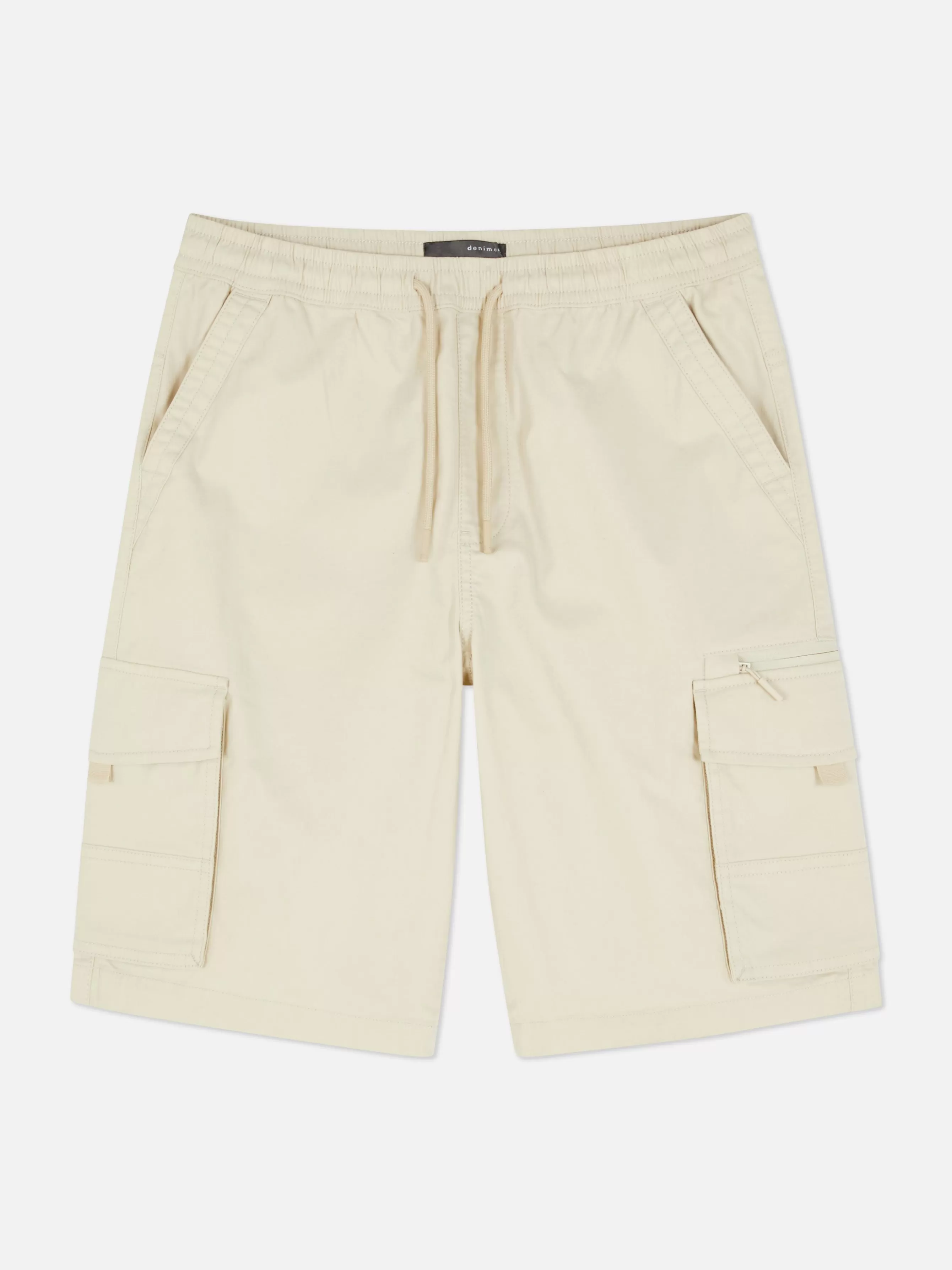 Discount Primark Short Cargo Avec Cordon De Serrage Grège
