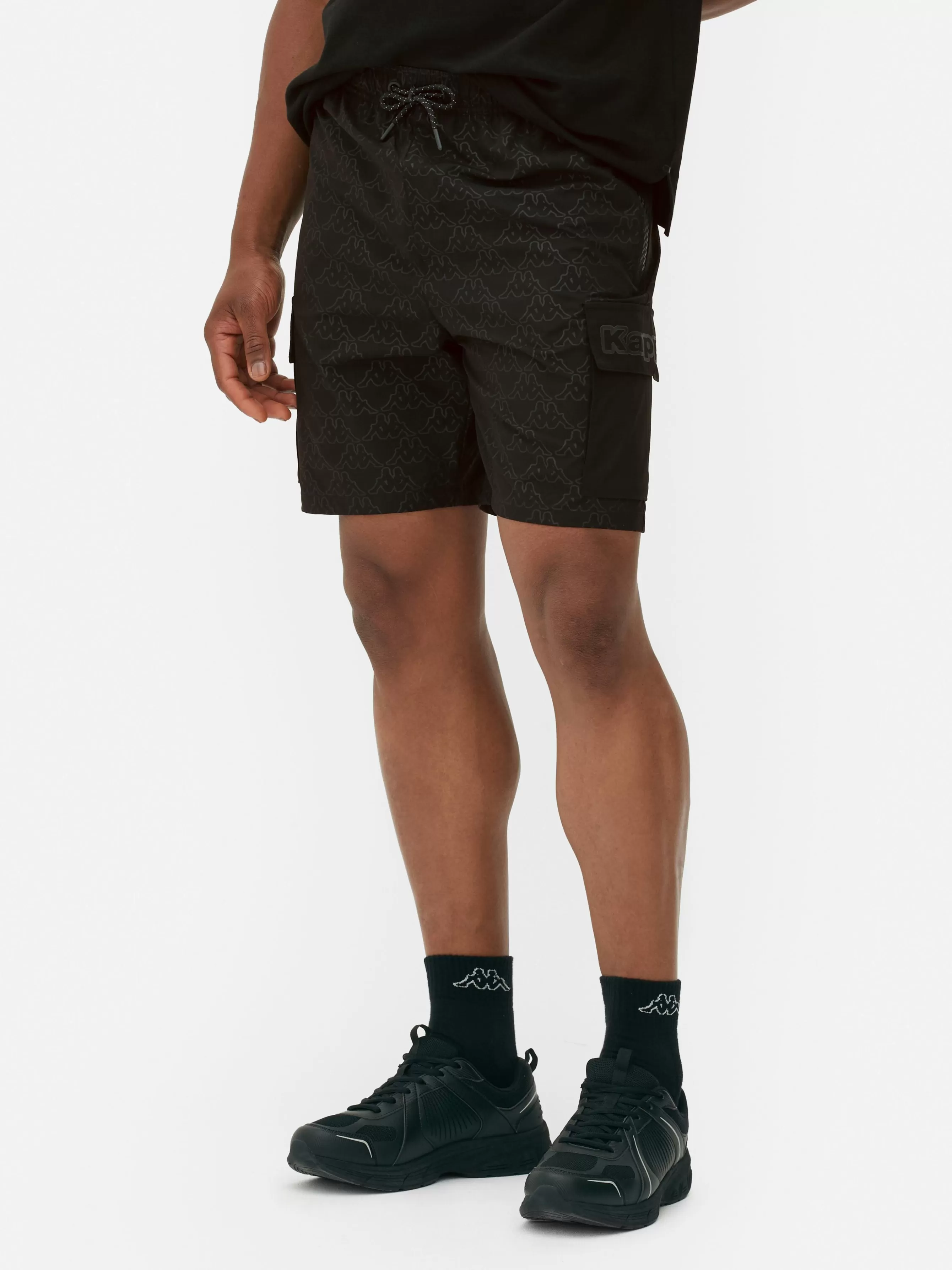 Best Sale Primark Short Cargo Kappa X Noir