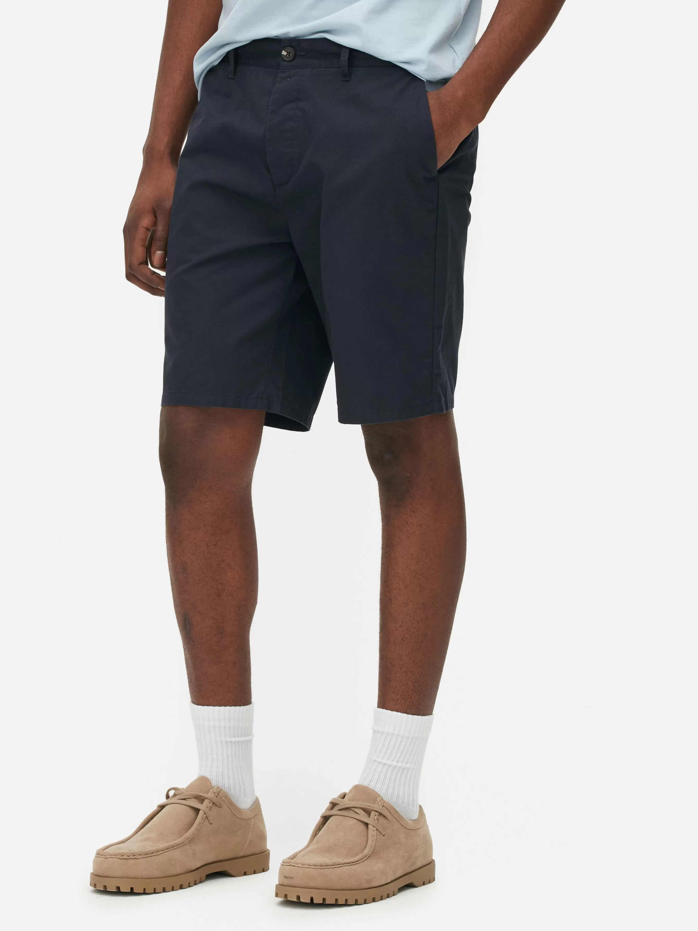 Shop Primark Short Chino Classique Bleu marine