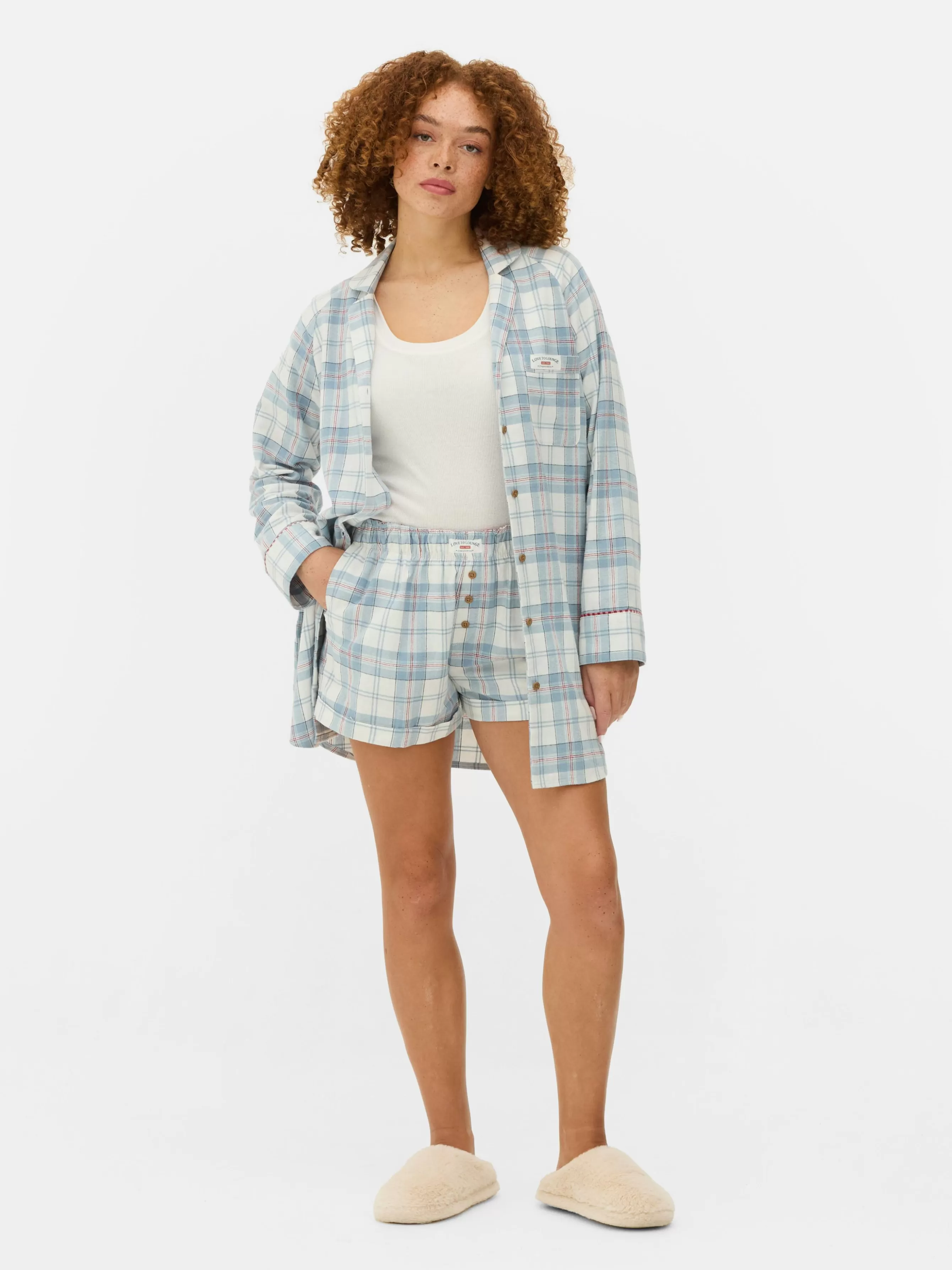 Flash Sale Primark Short De Pyjama En Flanelle à Carreaux Bleu