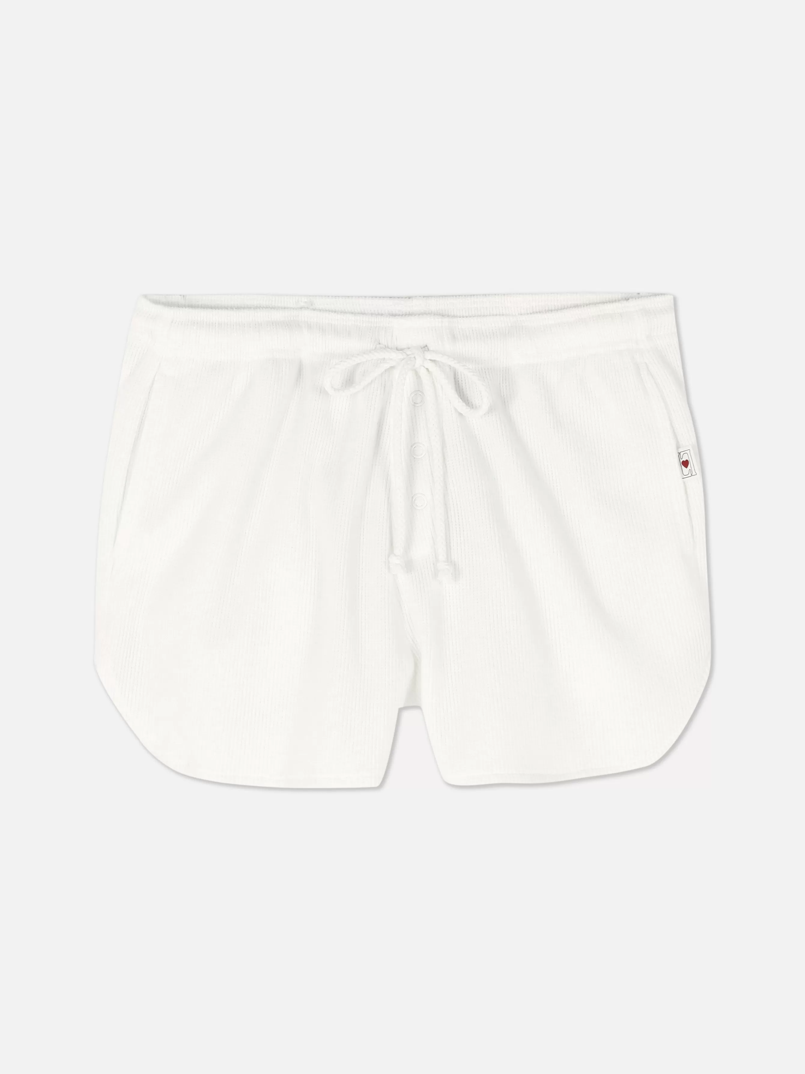 Hot Primark Short De Pyjama Micro Gaufré Blanc