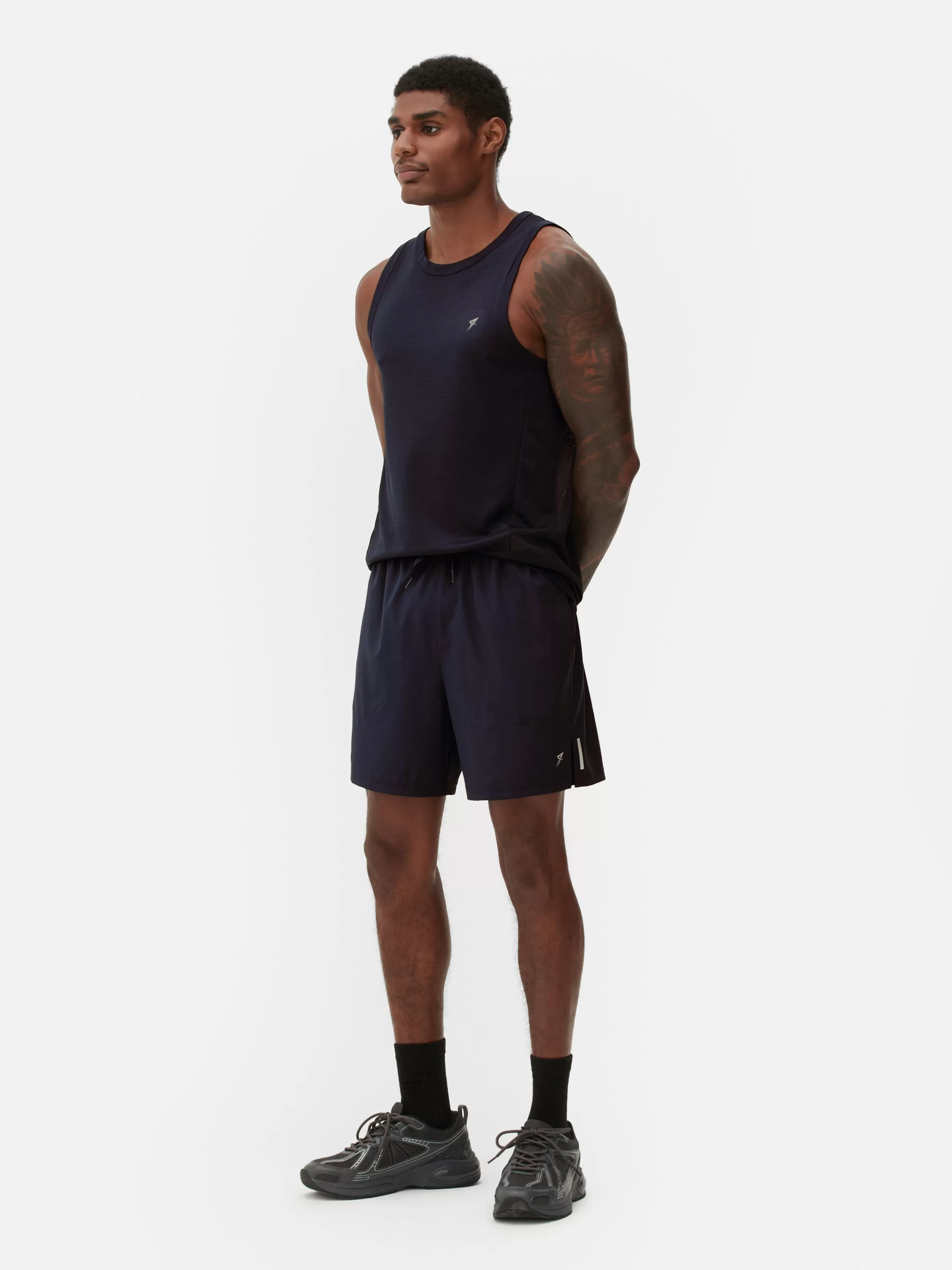 Best Sale Primark Short De Running élastiqué Bleu marine