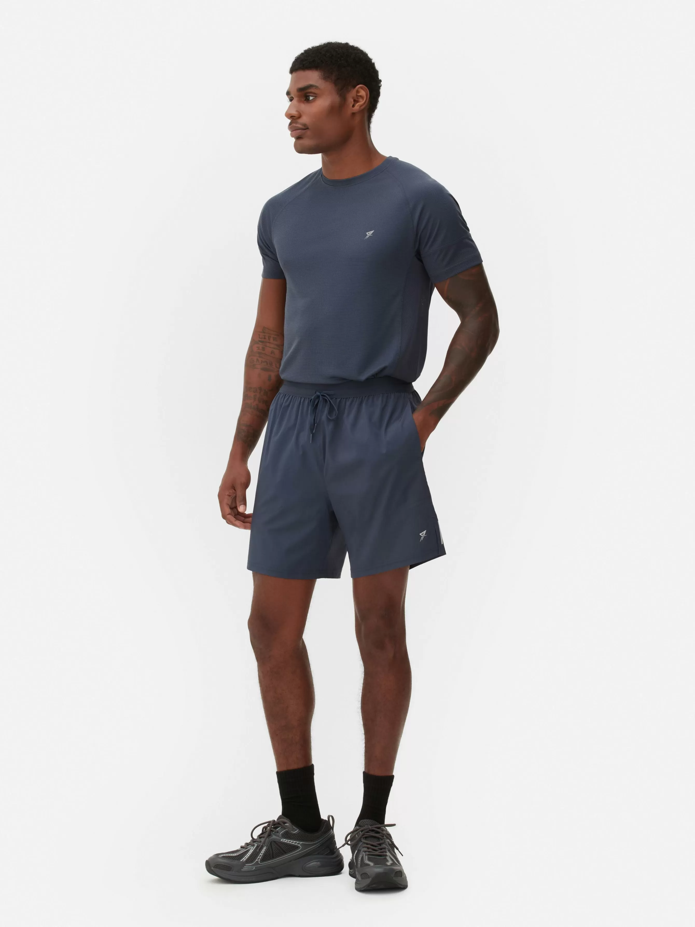 Discount Primark Short De Running élastiqué Bleu moyen