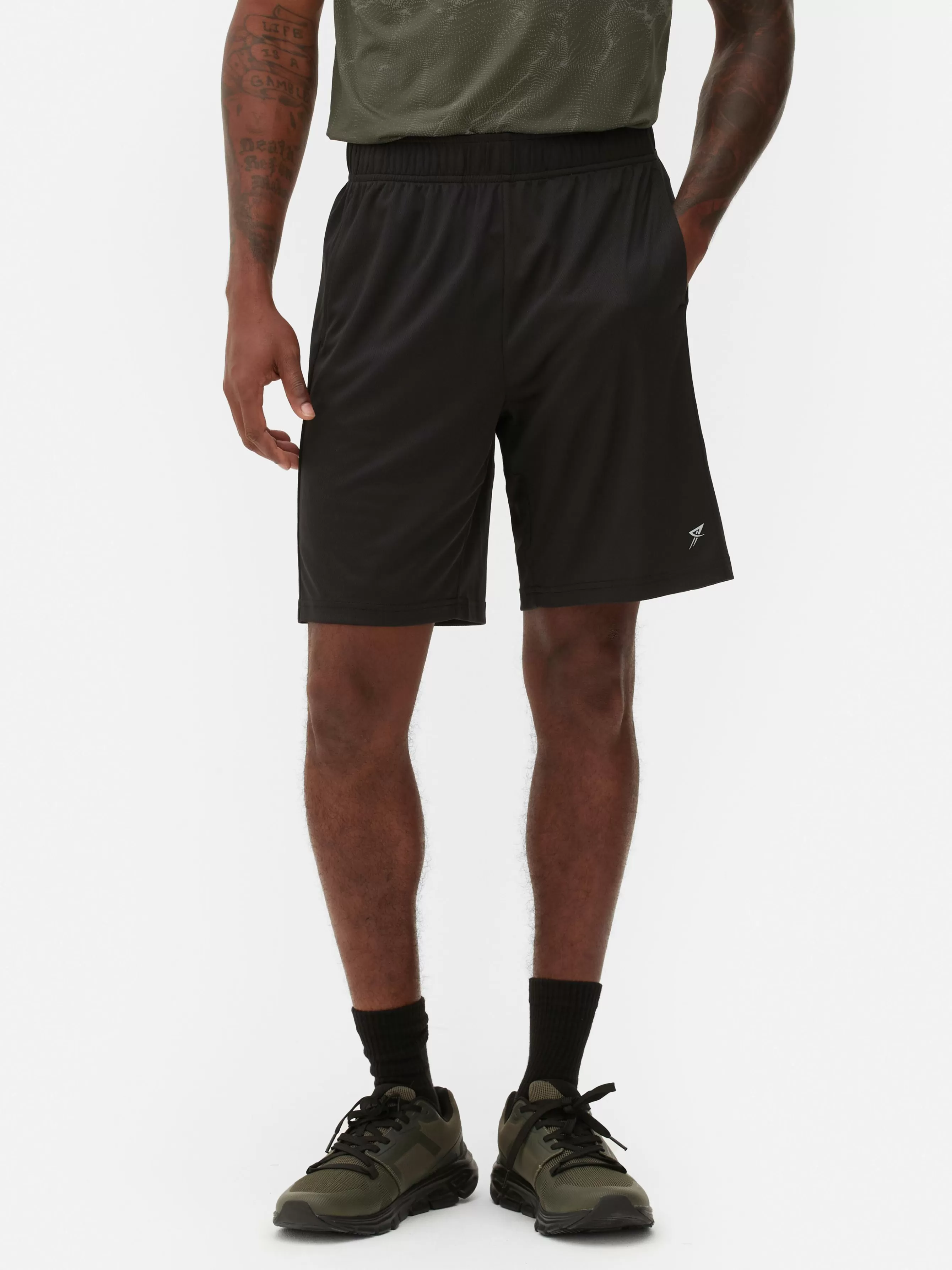 Shop Primark Short De Sport En Maille Noir