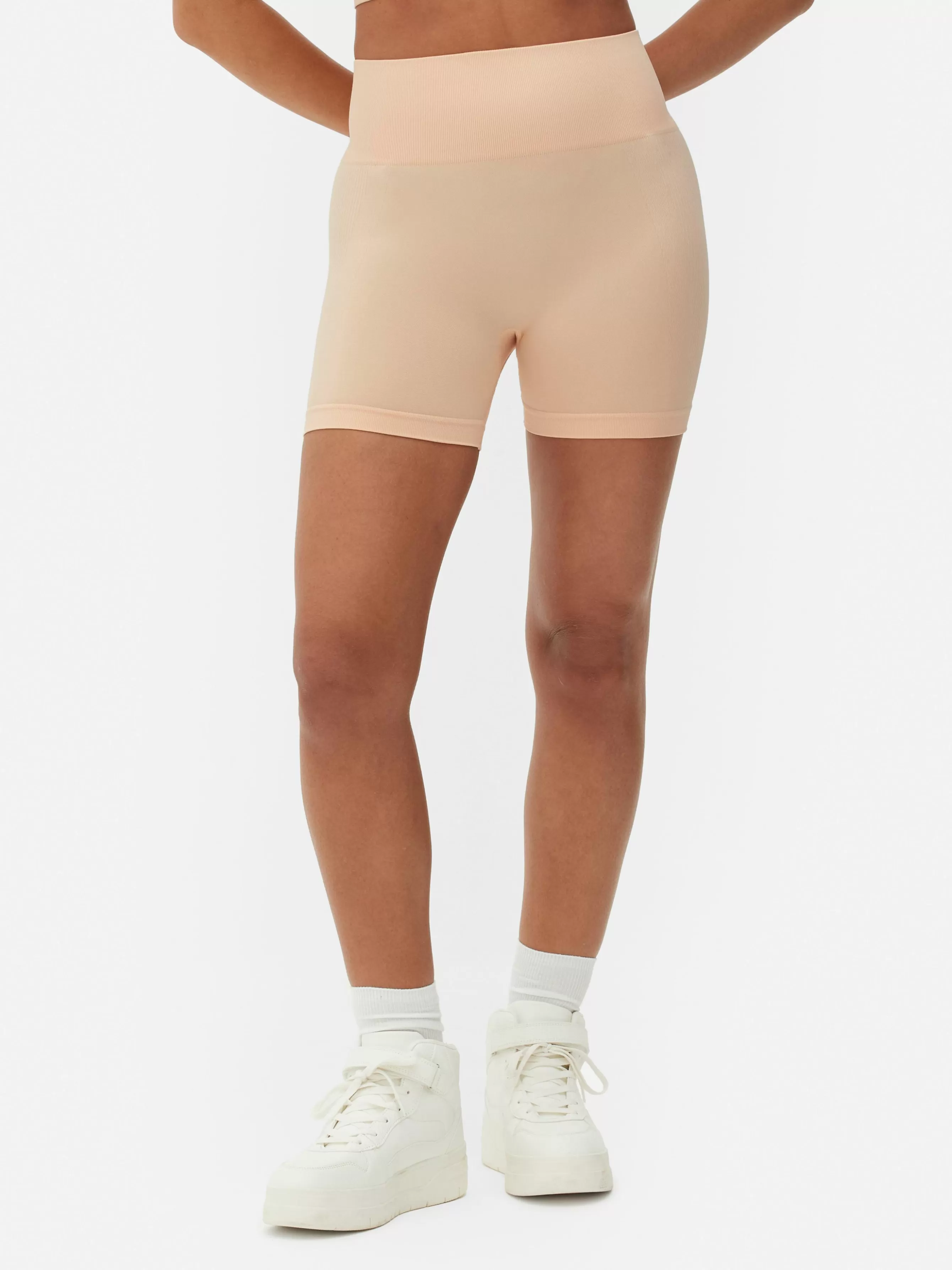Outlet Primark Short De Yoga Taille Haute Sans Coutures Pêche
