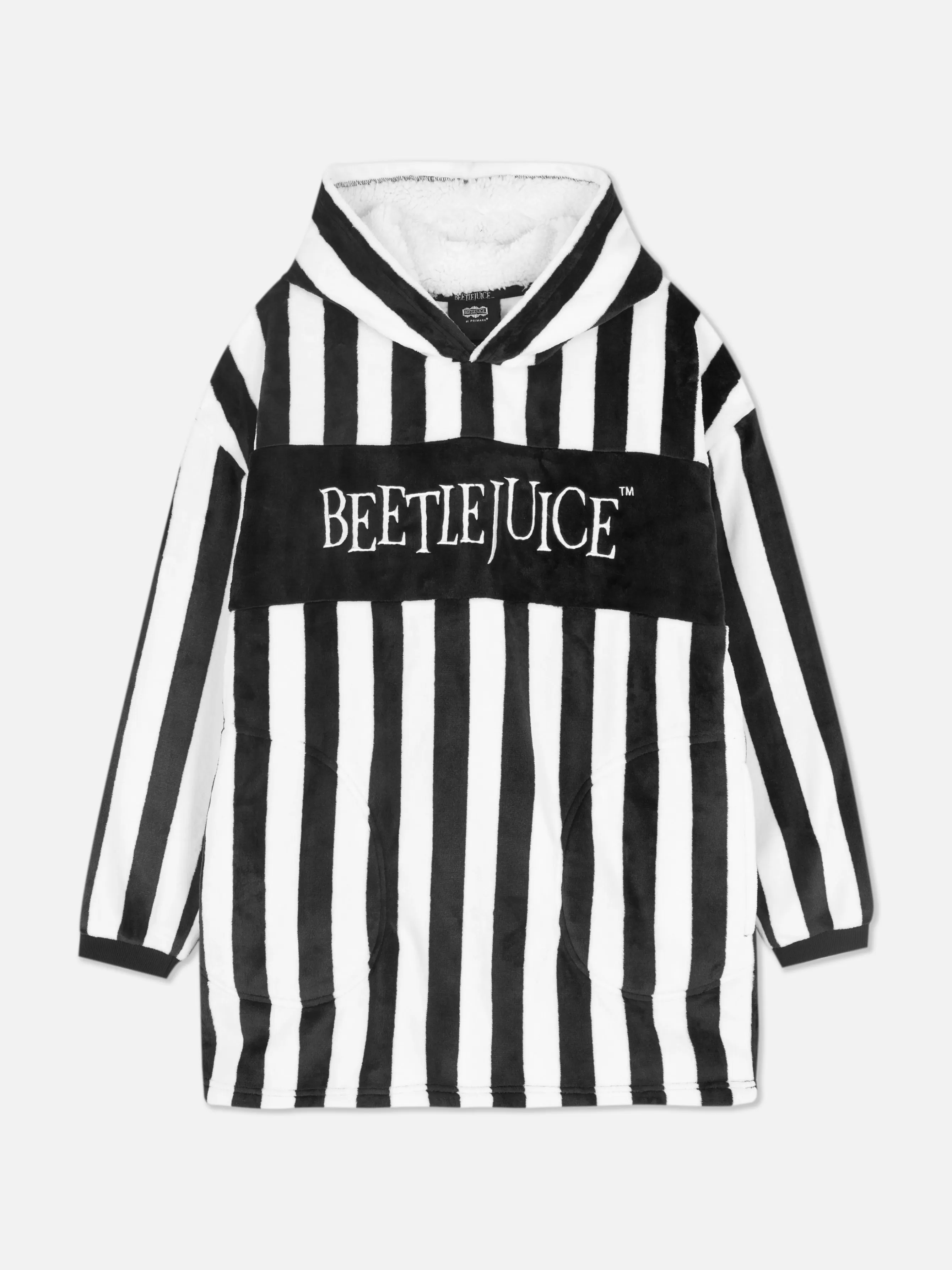 Hot Primark Snuddie à Rayures Beetlejuice Pour Femme Noir