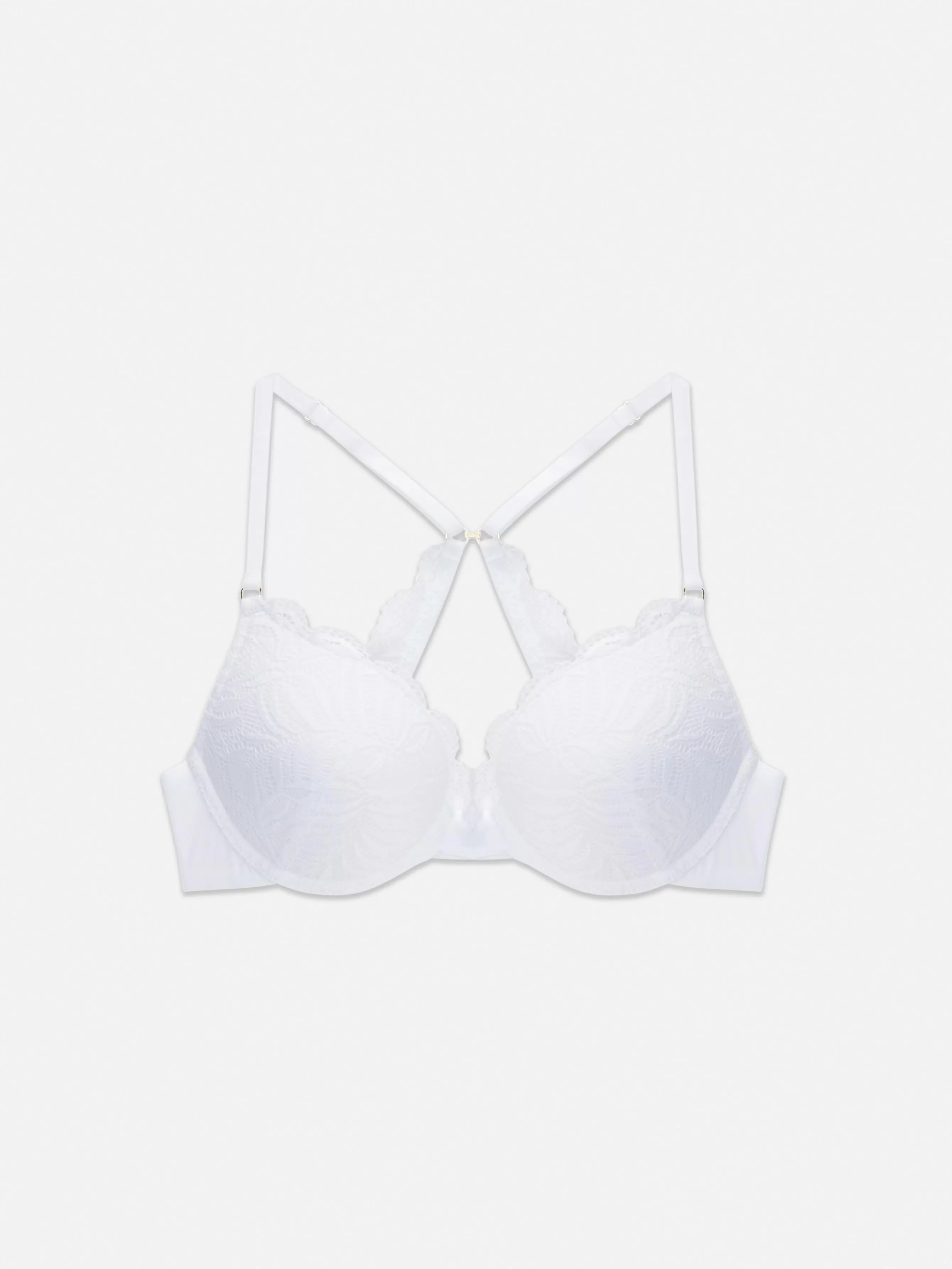 New Primark Soutien-gorge Dos Nageur En Dentelle Blanc