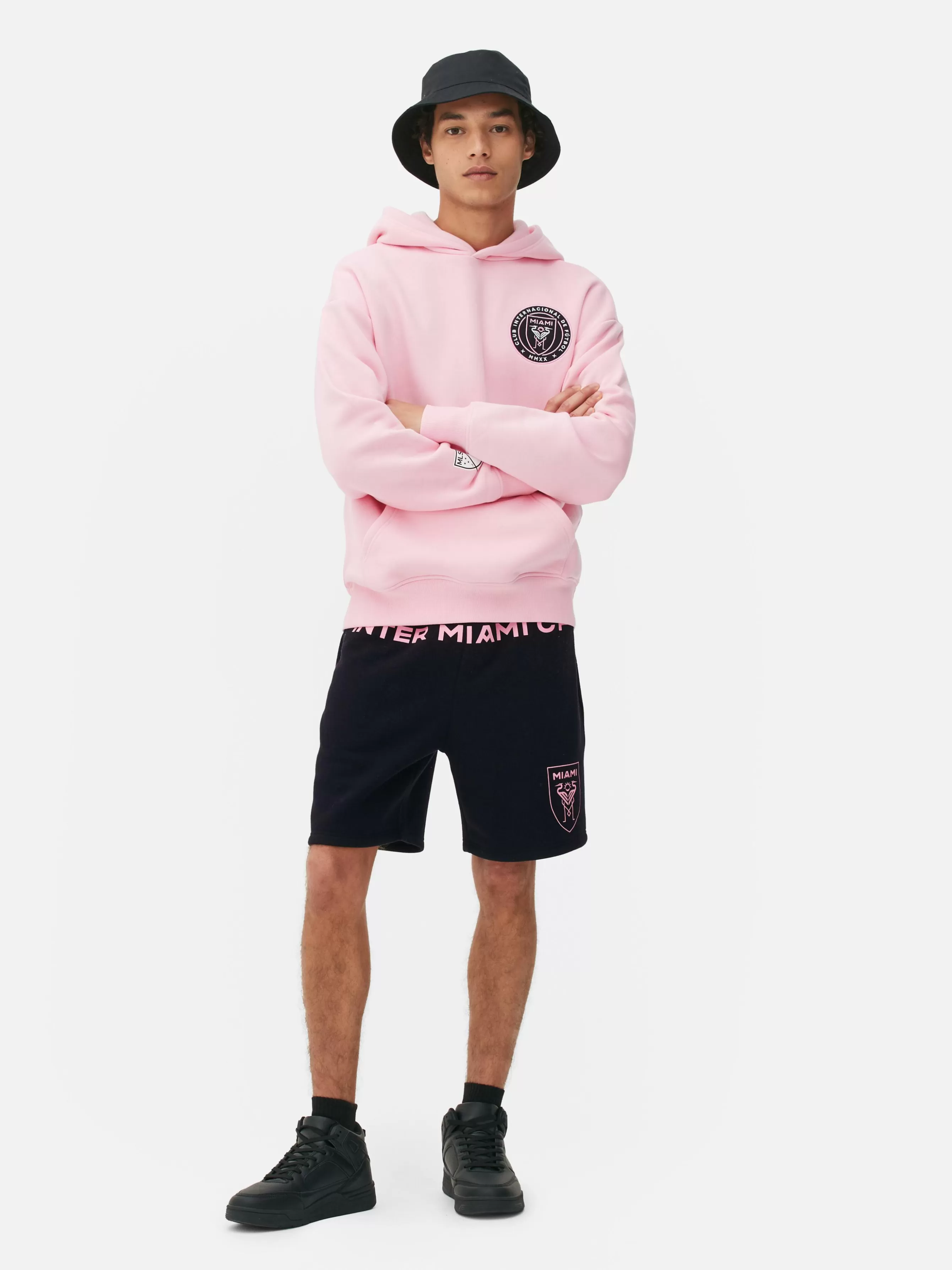 Shop Primark Sweat à Capuche à Logo Inter Miami Rose