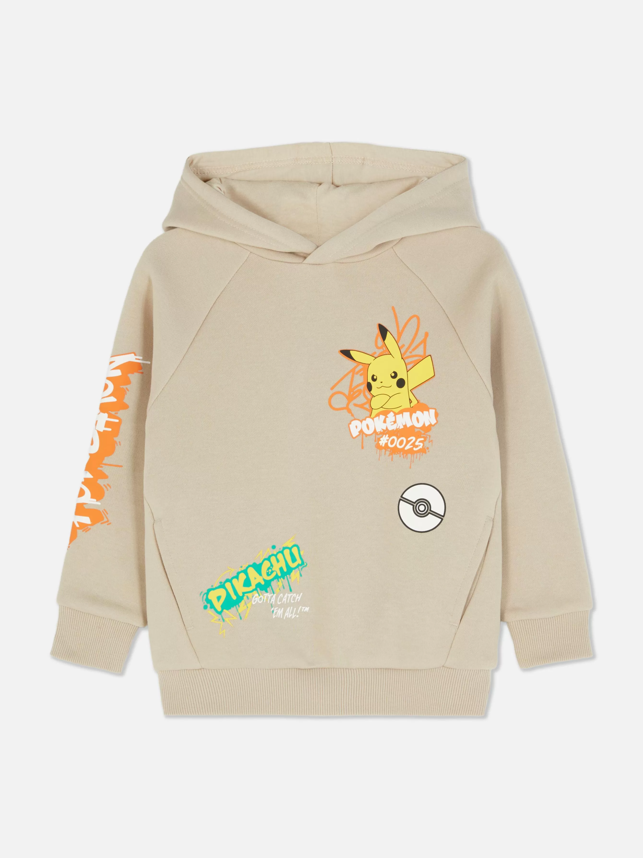 Store Primark Sweat à Capuche à Motif Graffiti Pokémon Pikachu Grège