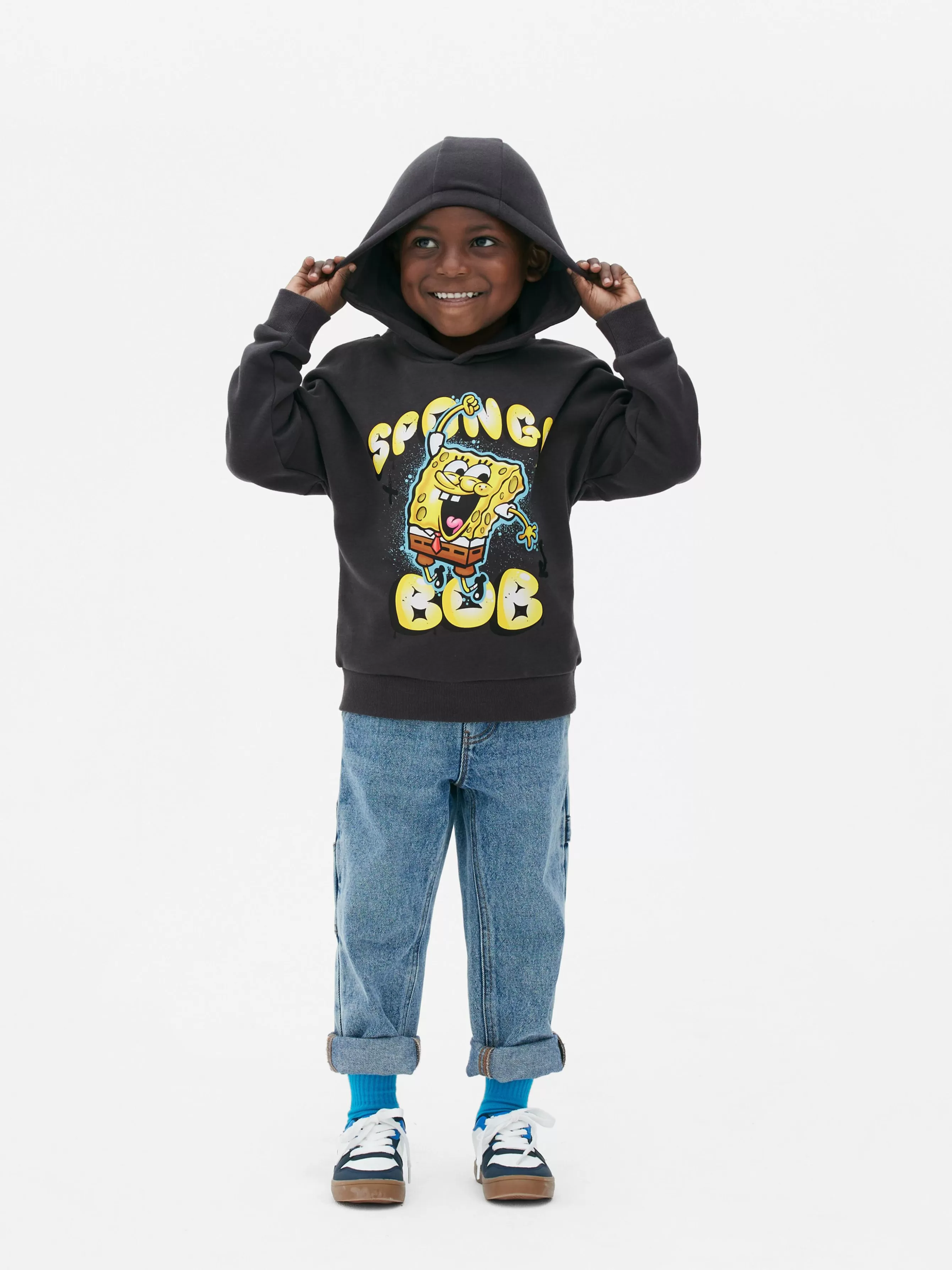 Online Primark Sweat à Capuche Bob L'éponge Pour Enfant Anthracite