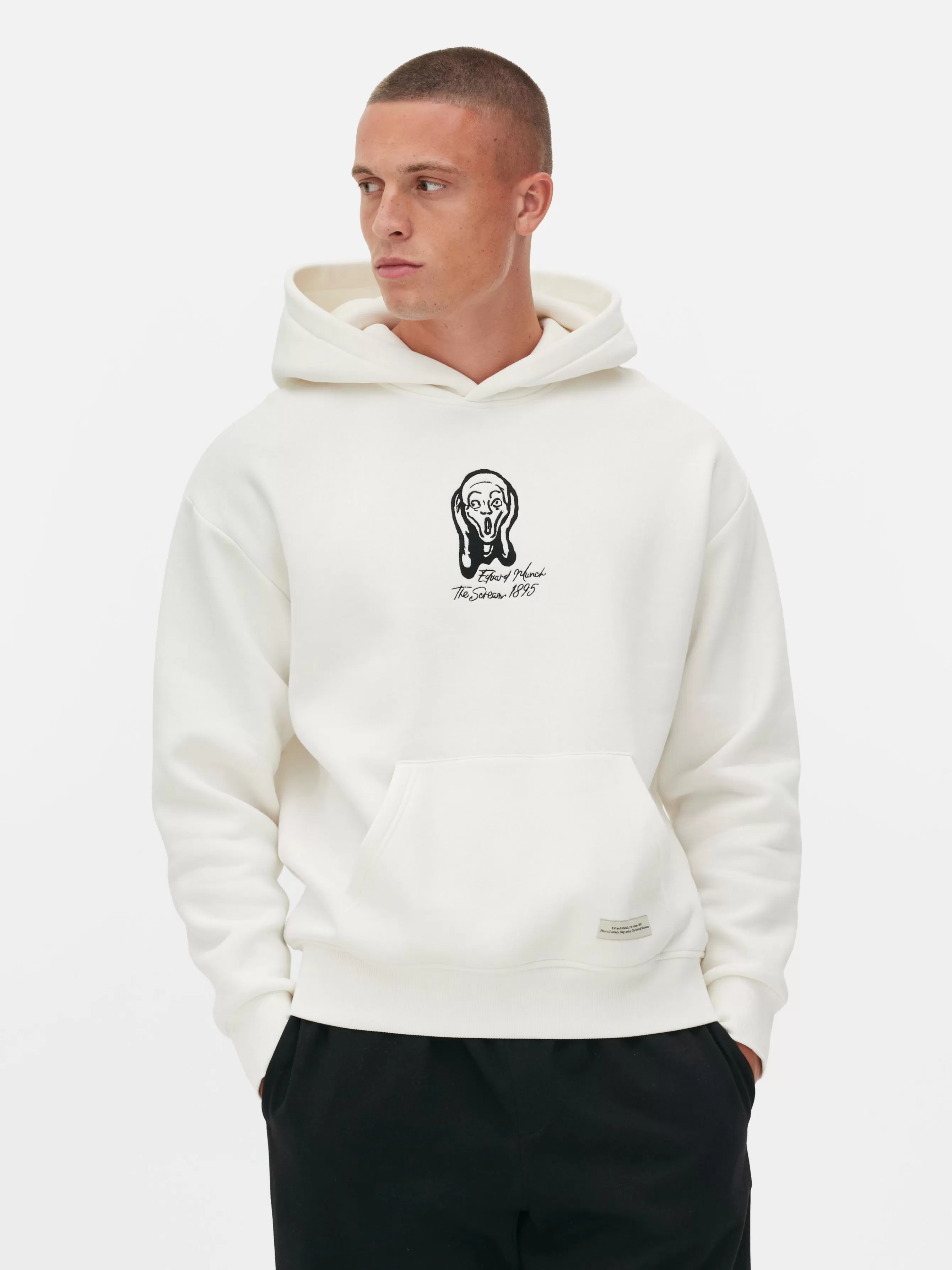 Online Primark Sweat à Capuche Edvard Munch Le Cri Écru