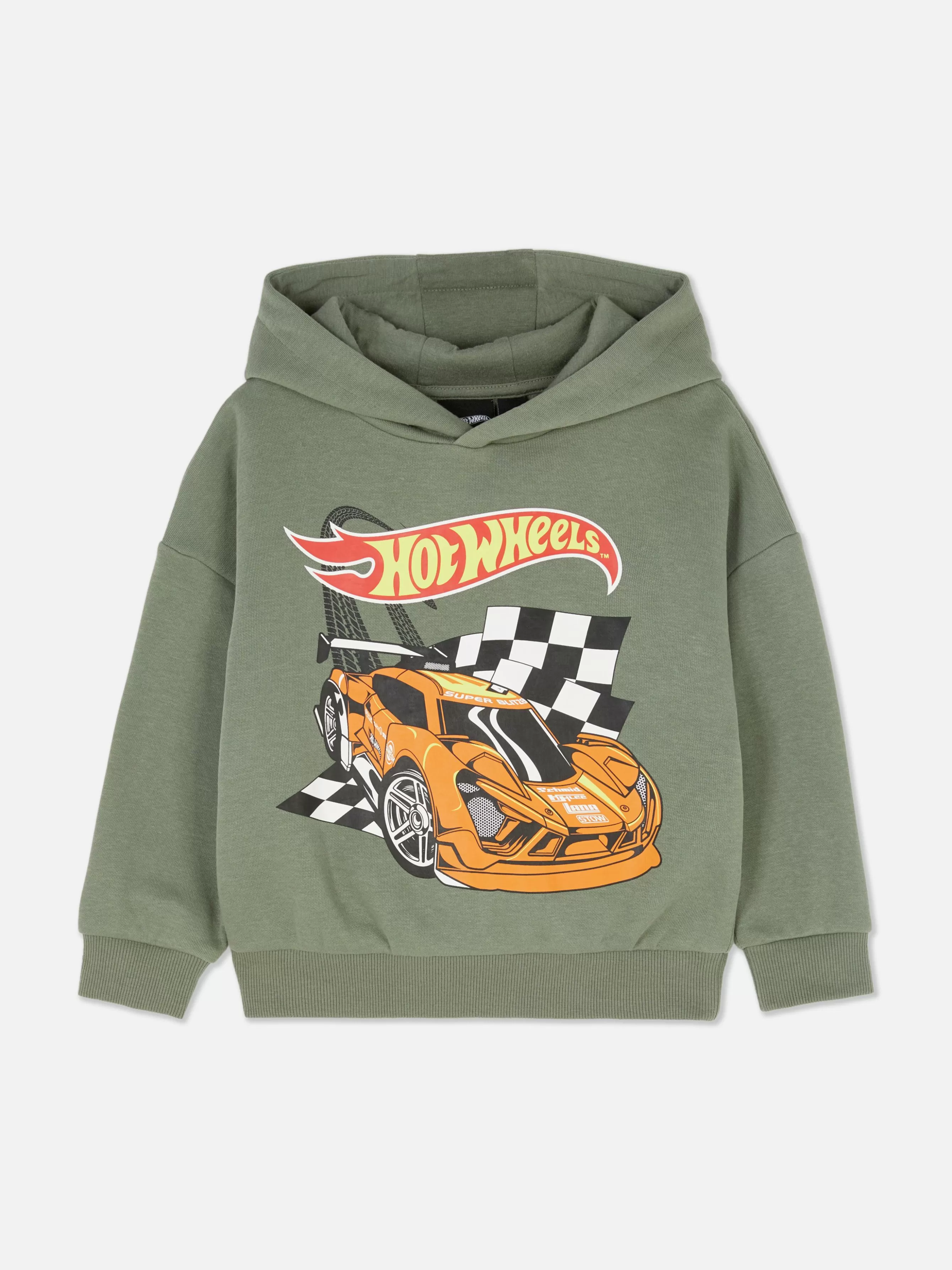 Flash Sale Primark Sweat à Capuche Graphique Hot Wheels Kaki