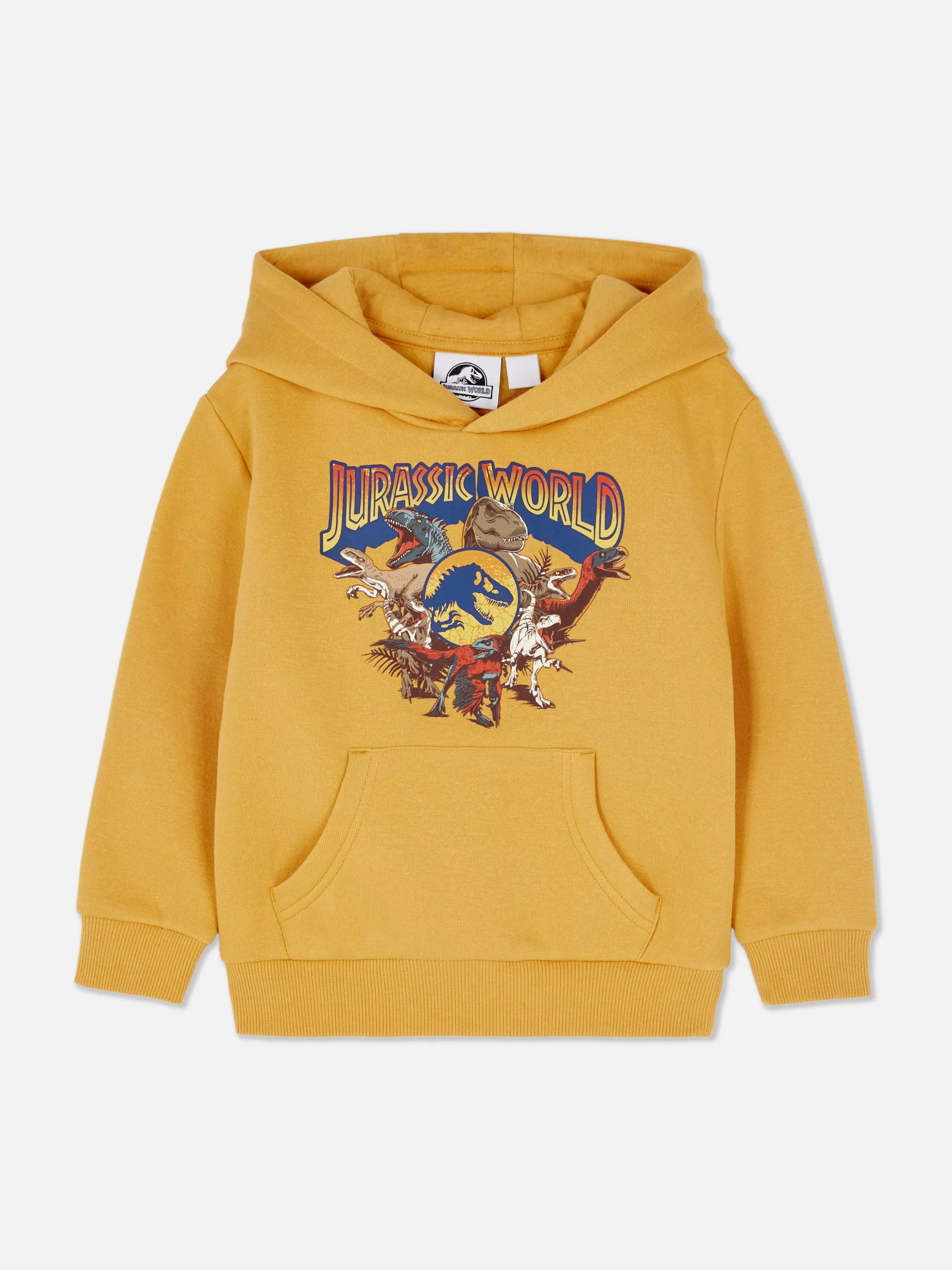 Clearance Primark Sweat à Capuche Graphique Jurassic World Jaune moutarde