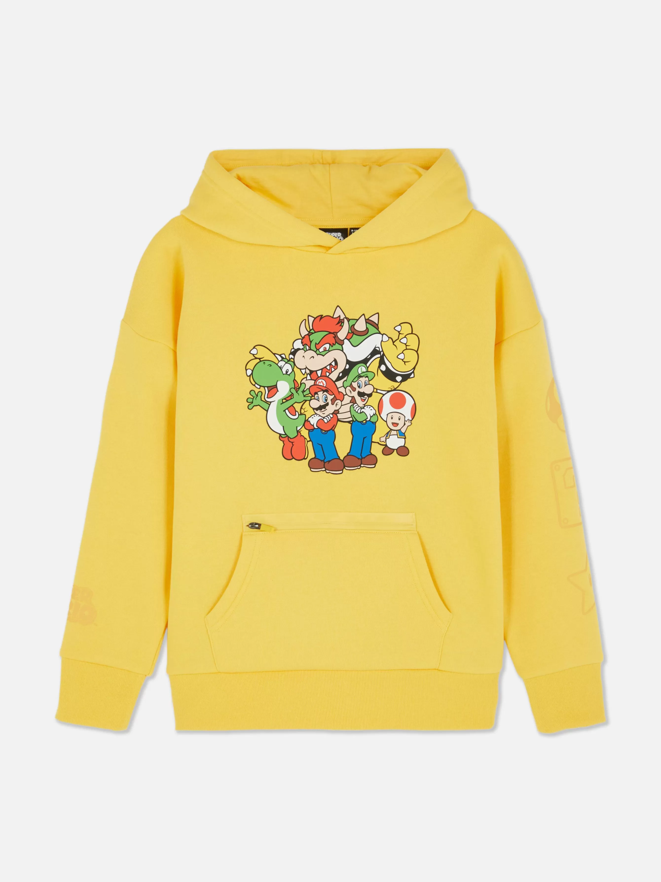 Fashion Primark Sweat à Capuche Personnage Super Mario World Jaune