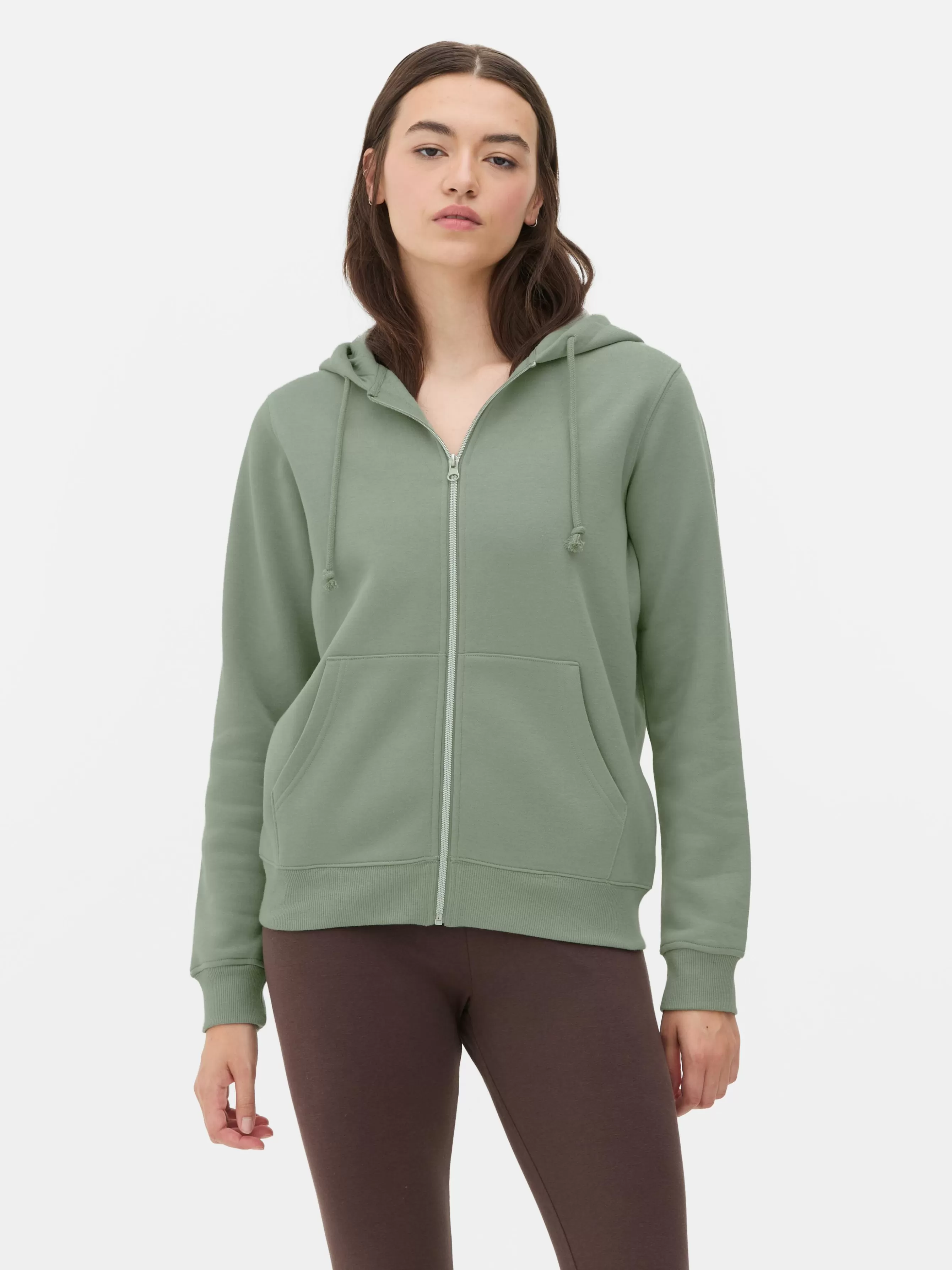 Clearance Primark Sweat à Capuche Zippé Essential Vert