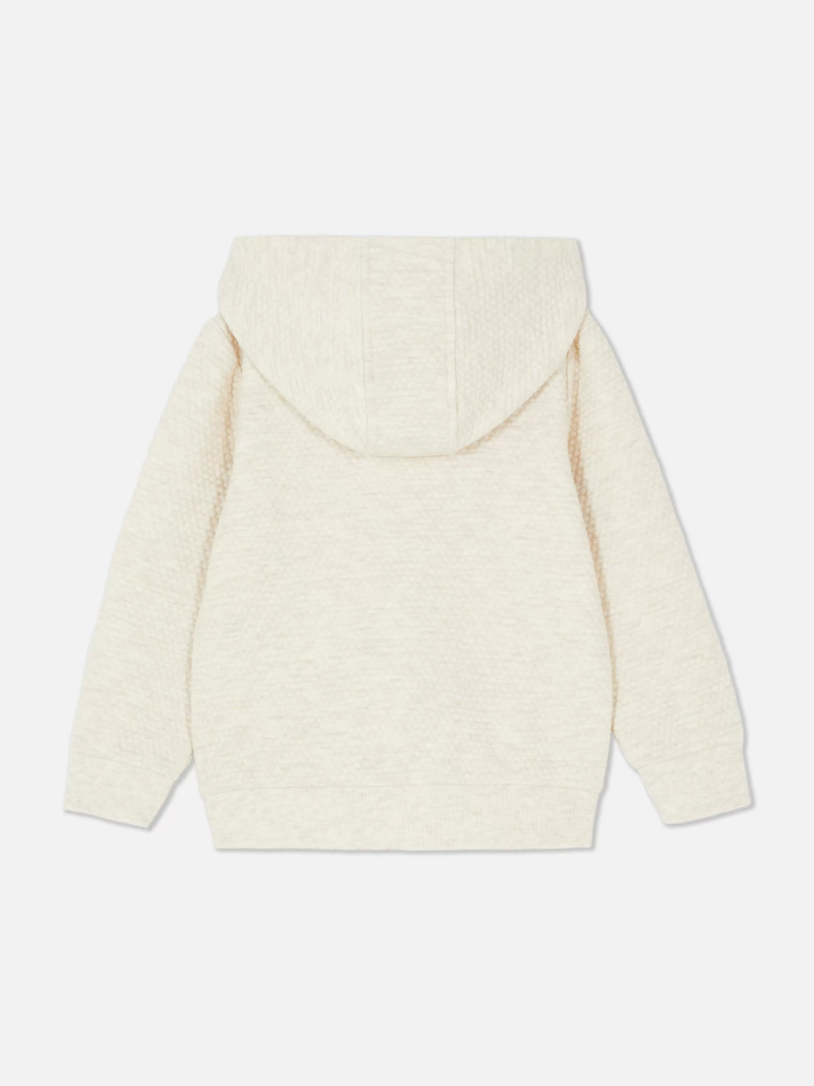 Best Sale Primark Sweat Texturé à Capuche Zippé Écru