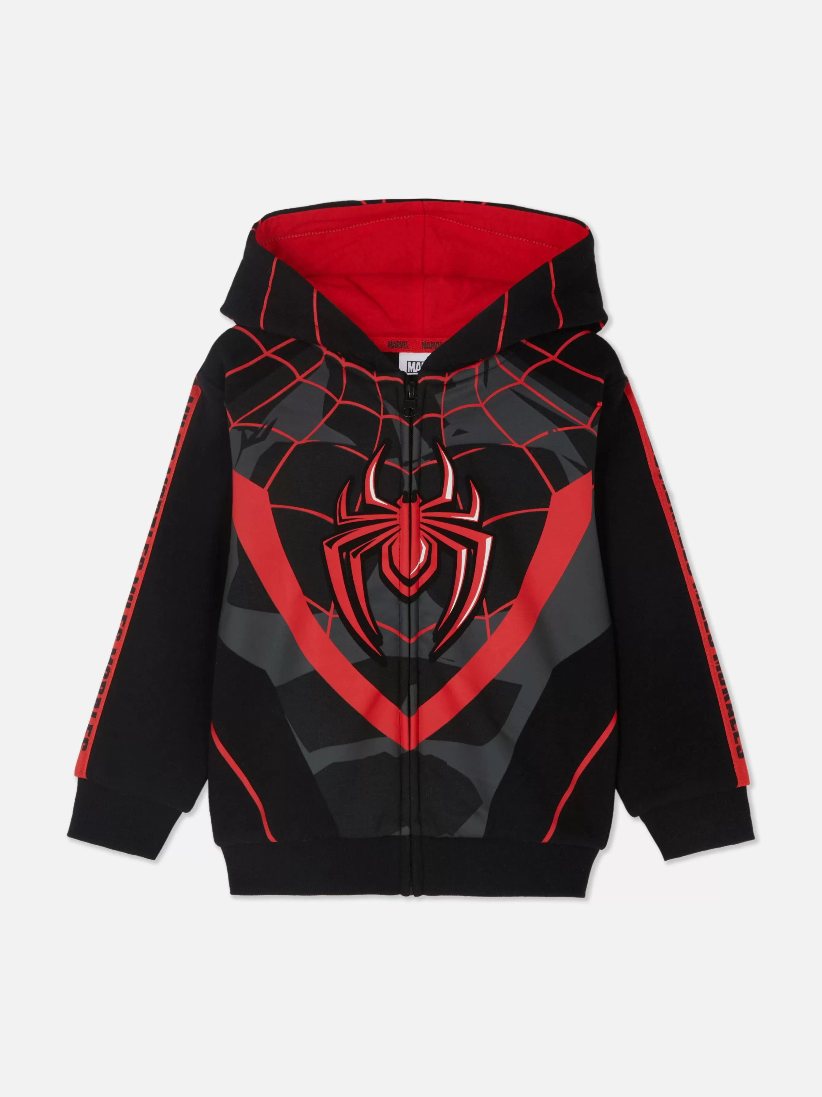 New Primark Sweat Zippé à Capuche Marvel Spider-Man Miles Morales Noir